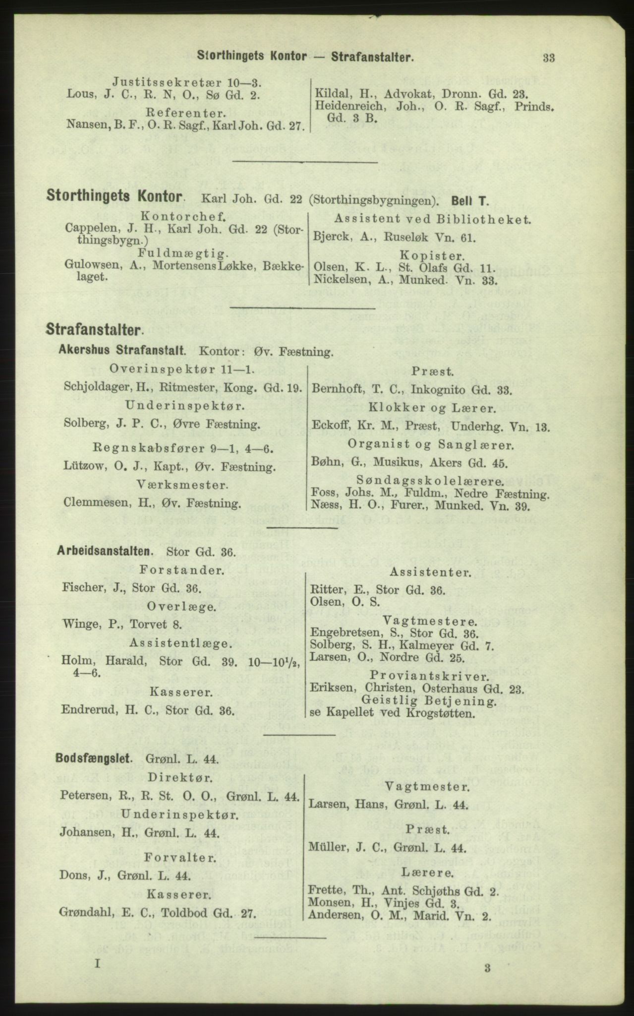 Kristiania/Oslo adressebok, PUBL/-, 1884, s. 33