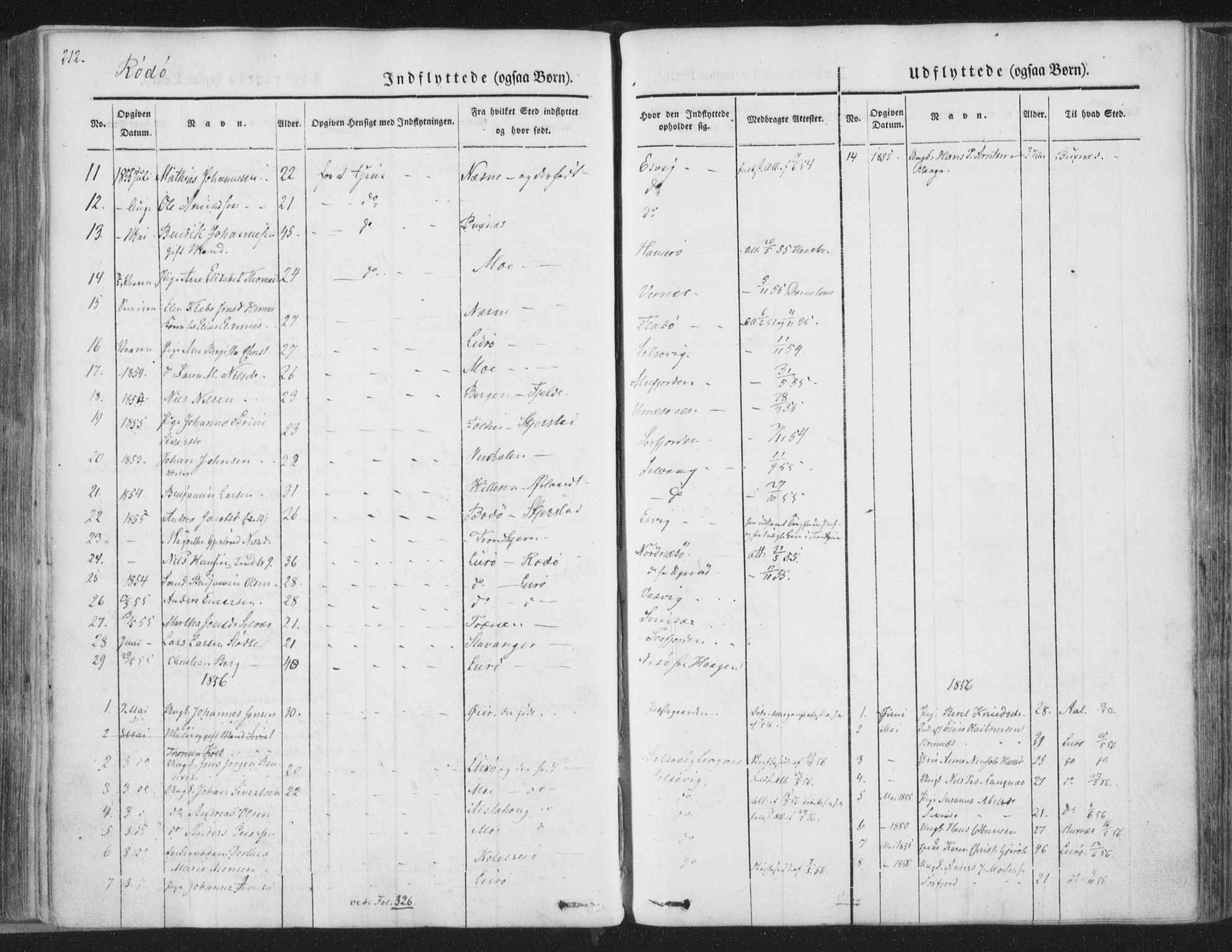 Ministerialprotokoller, klokkerbøker og fødselsregistre - Nordland, AV/SAT-A-1459/841/L0604: Ministerialbok nr. 841A09 /1, 1845-1862, s. 212