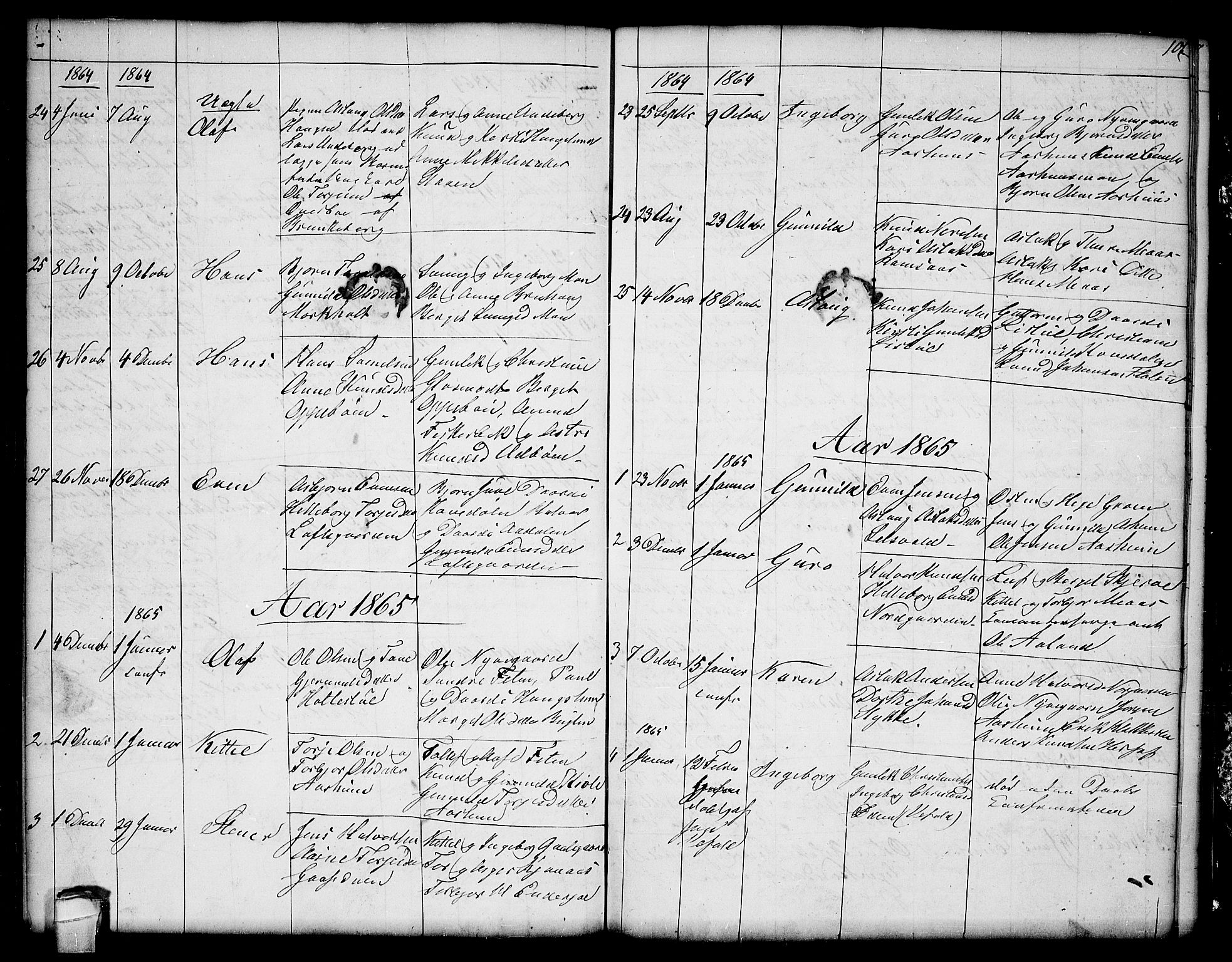 Seljord kirkebøker, AV/SAKO-A-20/G/Ga/L0002: Klokkerbok nr. I 2, 1838-1866, s. 101