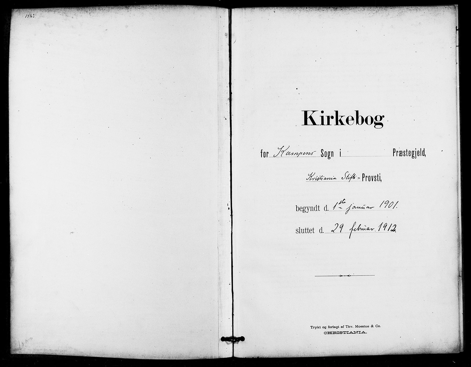 Kampen prestekontor Kirkebøker, AV/SAO-A-10853/I/Ib/L0002: Dagsregister nr. 2, 1901-1912