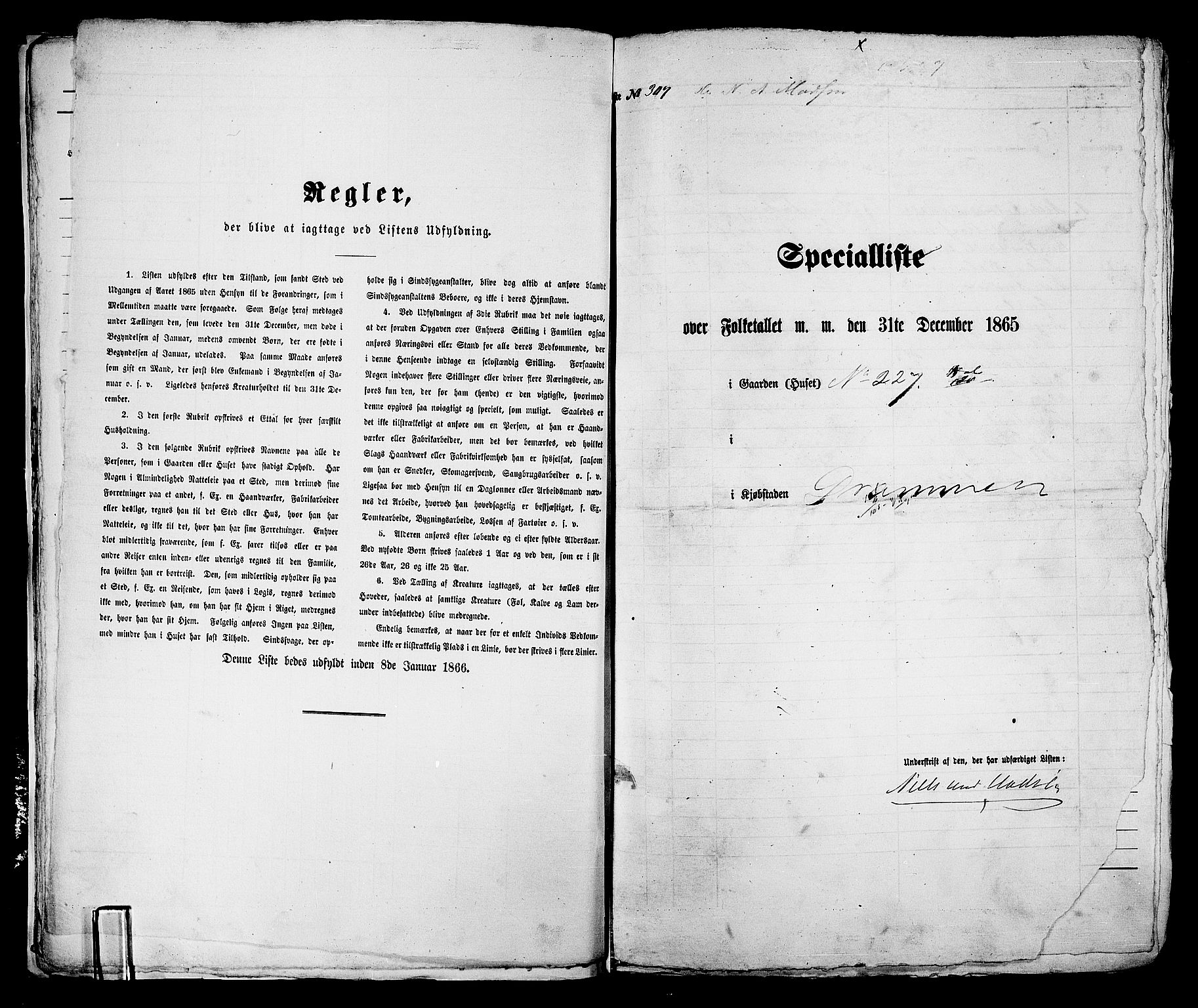 RA, Folketelling 1865 for 0602aB Bragernes prestegjeld i Drammen kjøpstad, 1865, s. 647