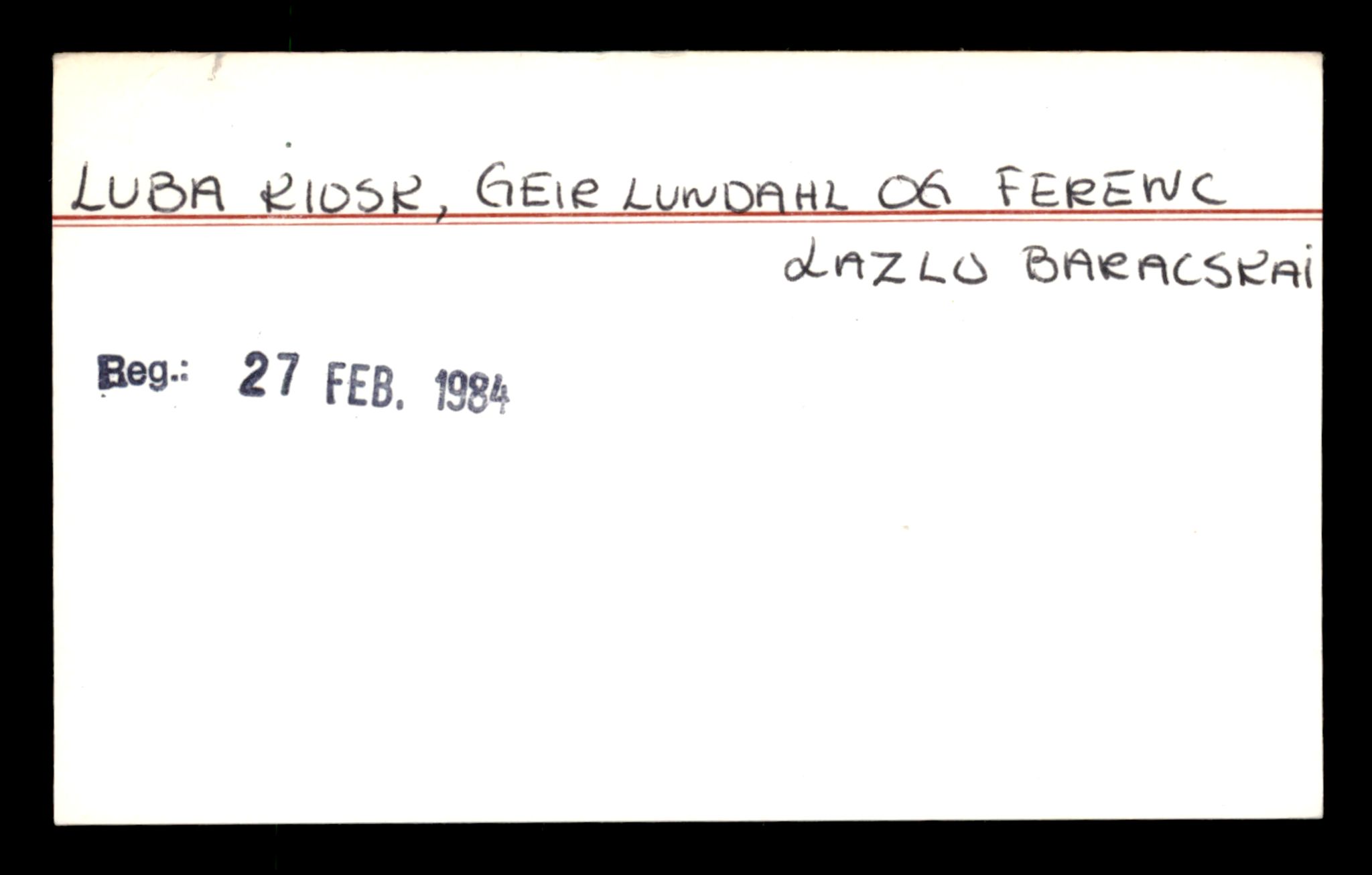 Oslo byfogd, Handelsregisteret, AV/SAT-A-10867/G/Ga/Gad/L0017: Kartotekkort, Kv-Lt, 1890-1990