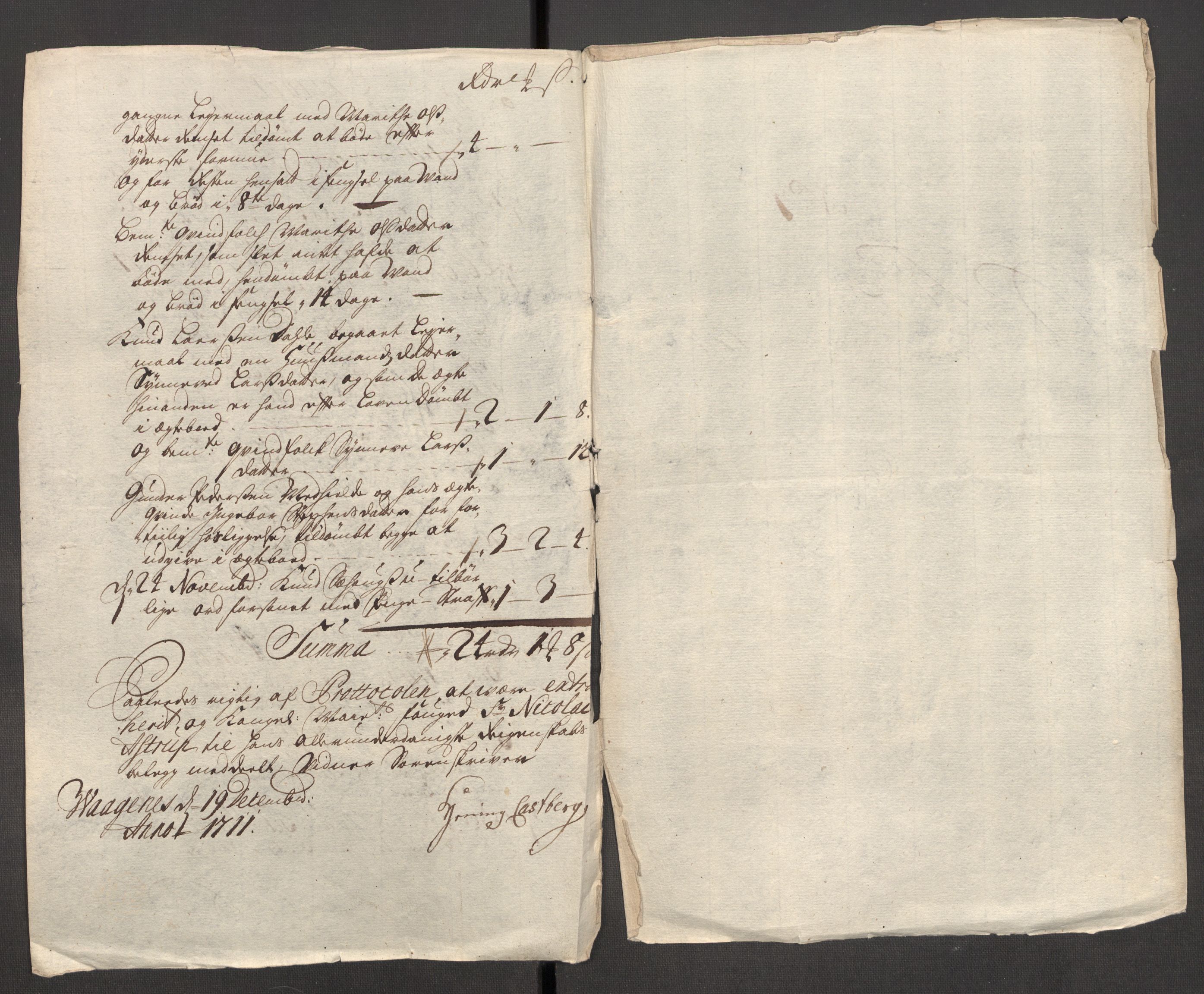 Rentekammeret inntil 1814, Reviderte regnskaper, Fogderegnskap, AV/RA-EA-4092/R54/L3564: Fogderegnskap Sunnmøre, 1711, s. 113