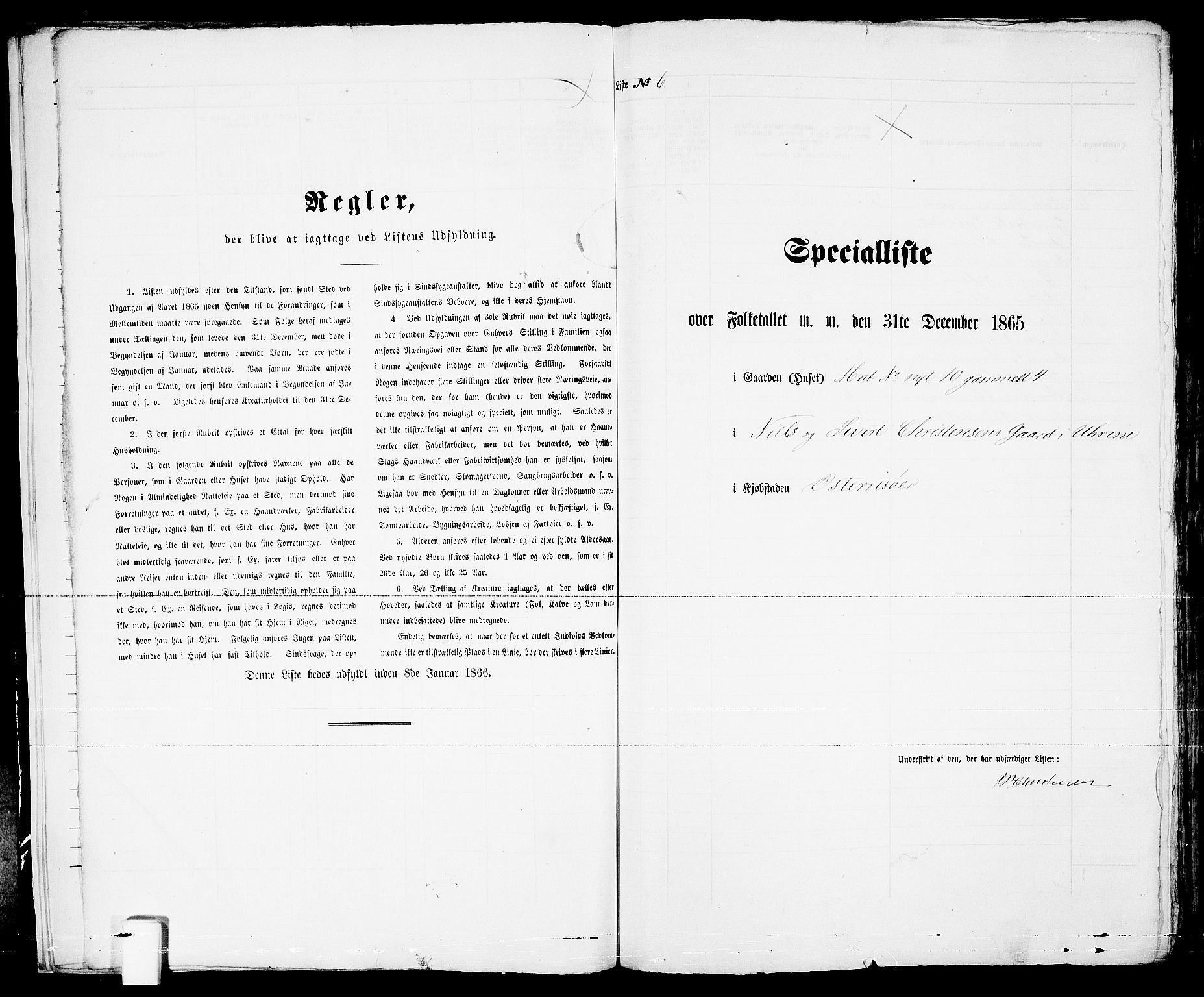 RA, Folketelling 1865 for 0901B Risør prestegjeld, Risør kjøpstad, 1865, s. 19