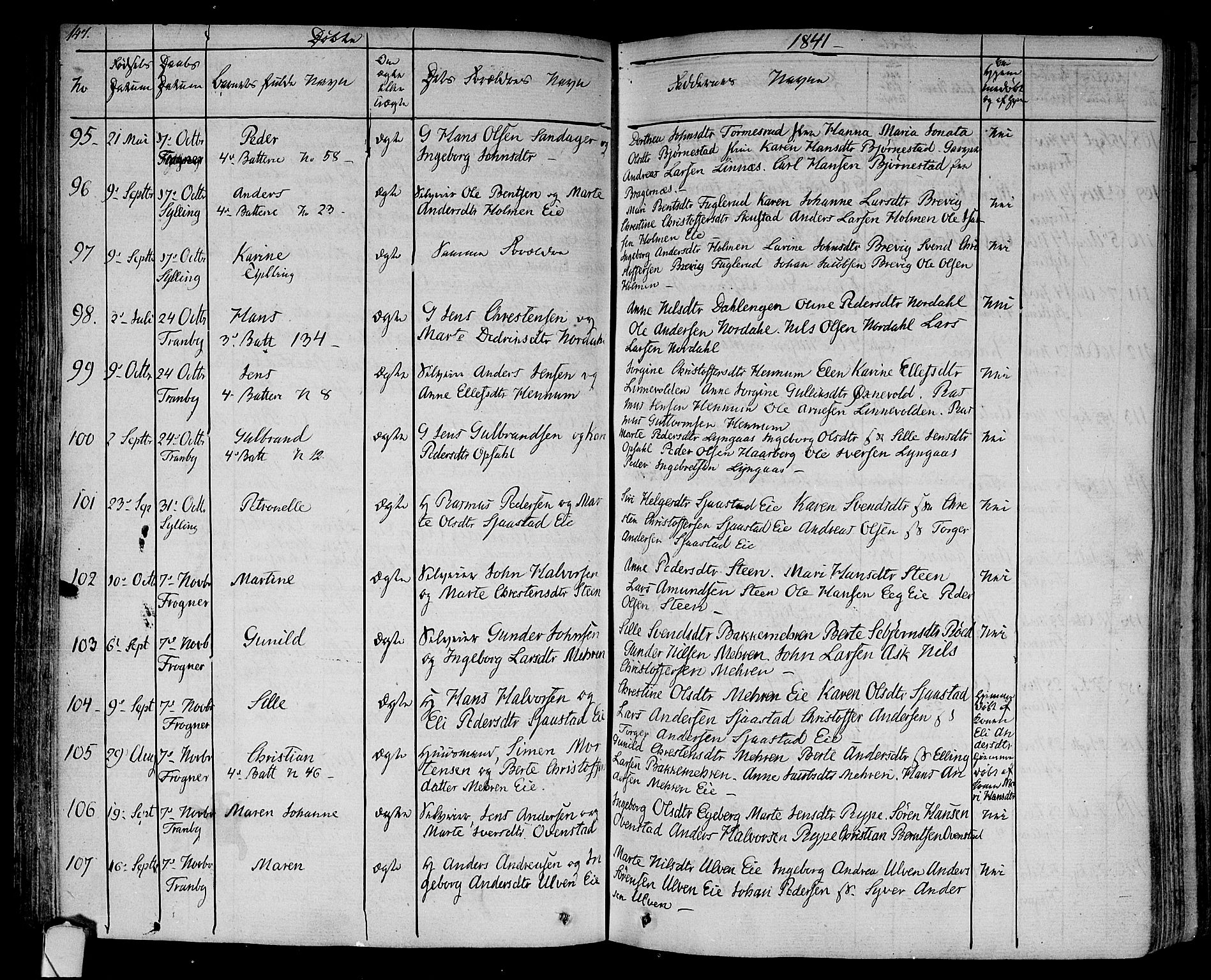 Lier kirkebøker, AV/SAKO-A-230/F/Fa/L0010: Ministerialbok nr. I 10, 1827-1843, s. 147