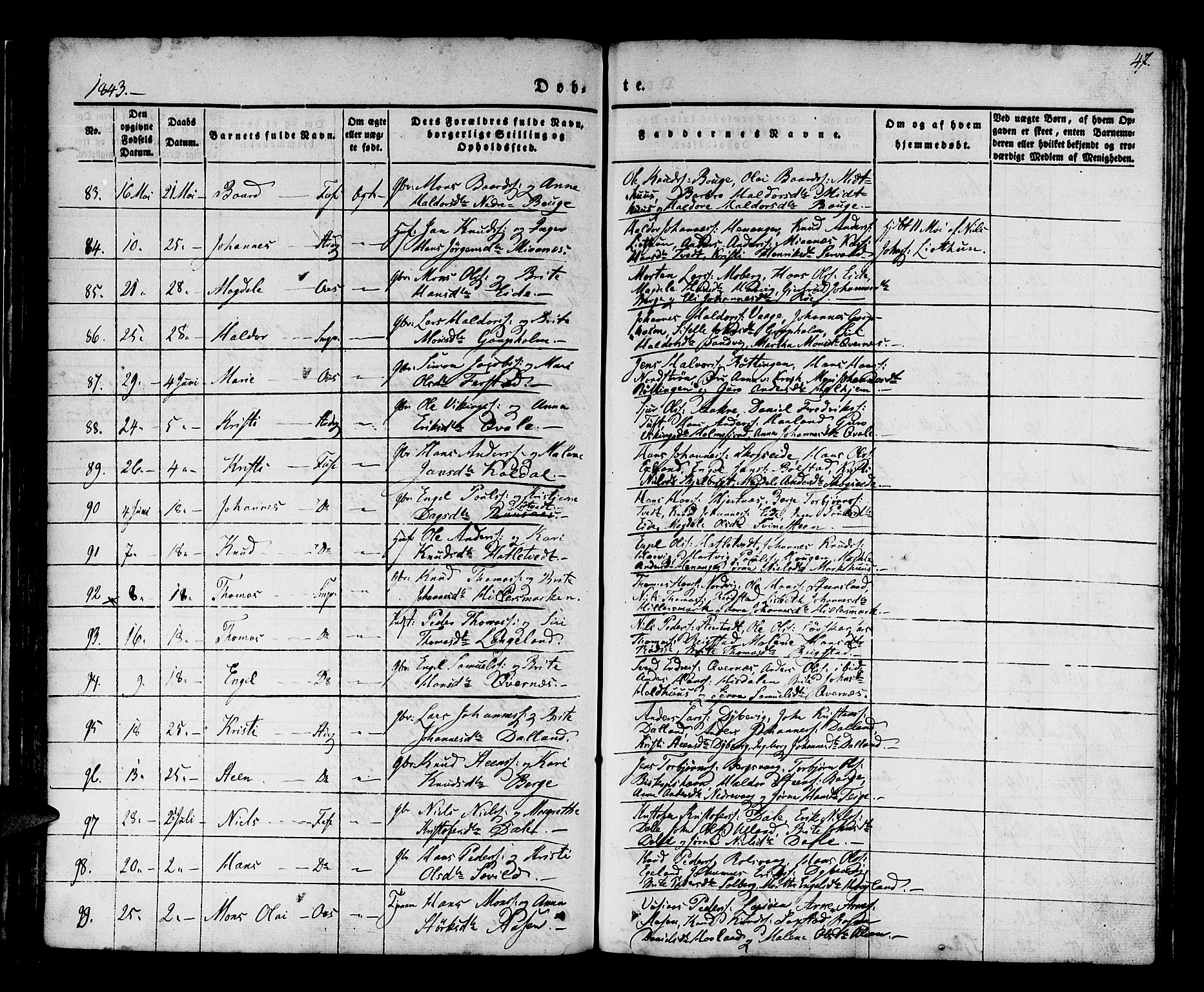 Os sokneprestembete, AV/SAB-A-99929: Ministerialbok nr. A 15, 1839-1851, s. 47