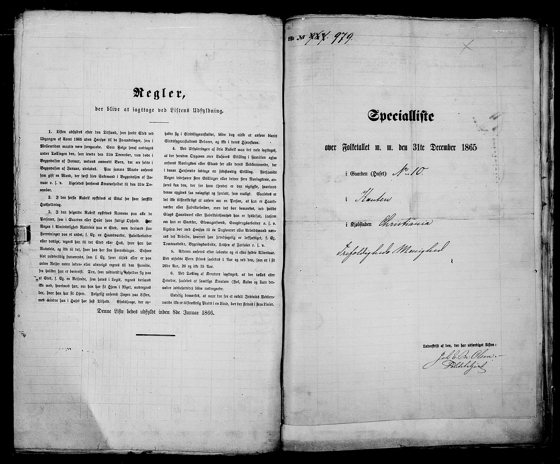 RA, Folketelling 1865 for 0301 Kristiania kjøpstad, 1865, s. 2215