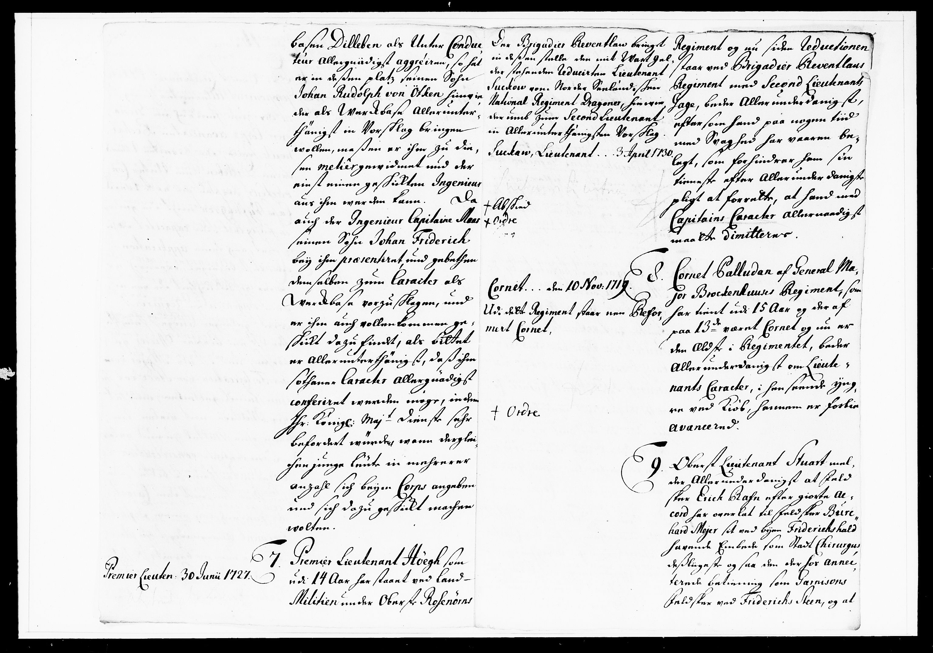 Krigskollegiet, Krigskancelliet, DRA/A-0006/-/1103-1107: Refererede sager, 1732, s. 24