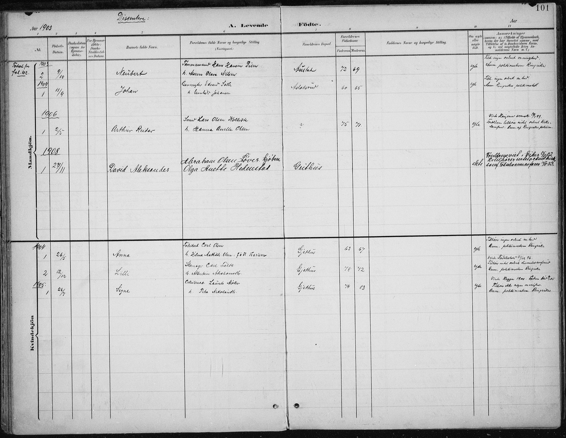 Modum kirkebøker, SAKO/A-234/F/Fa/L0013: Ministerialbok nr. 13, 1899-1907, s. 101