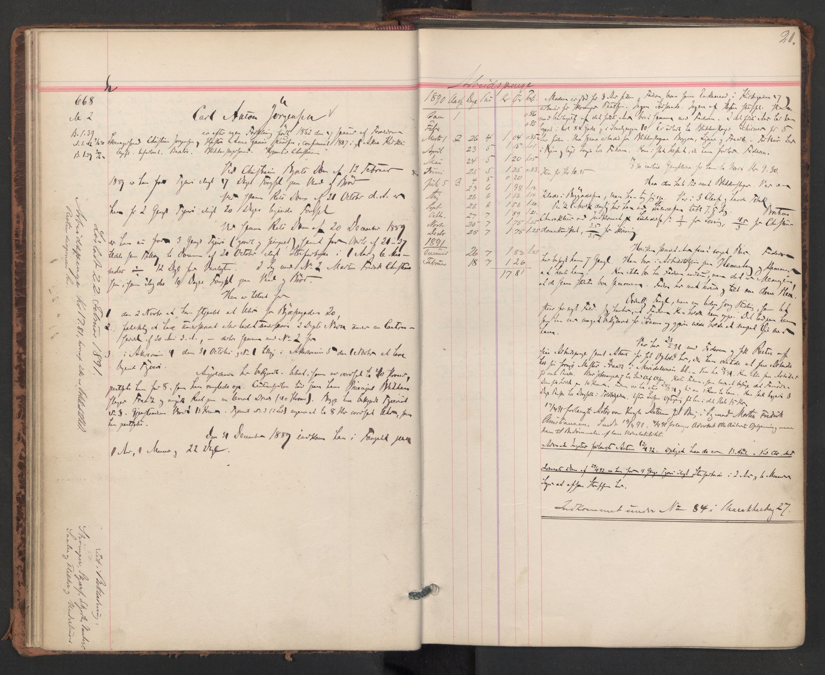 Botsfengslet, AV/RA-S-1539/D/Db/Dbb/L0026: 648h - 930h, 1889-1891, s. 21