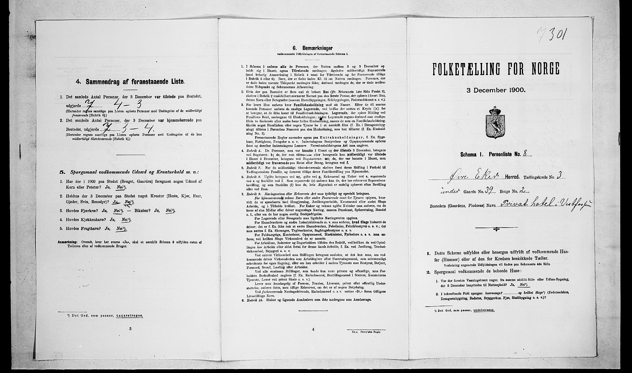 RA, Folketelling 1900 for 0624 Øvre Eiker herred, 1900, s. 503