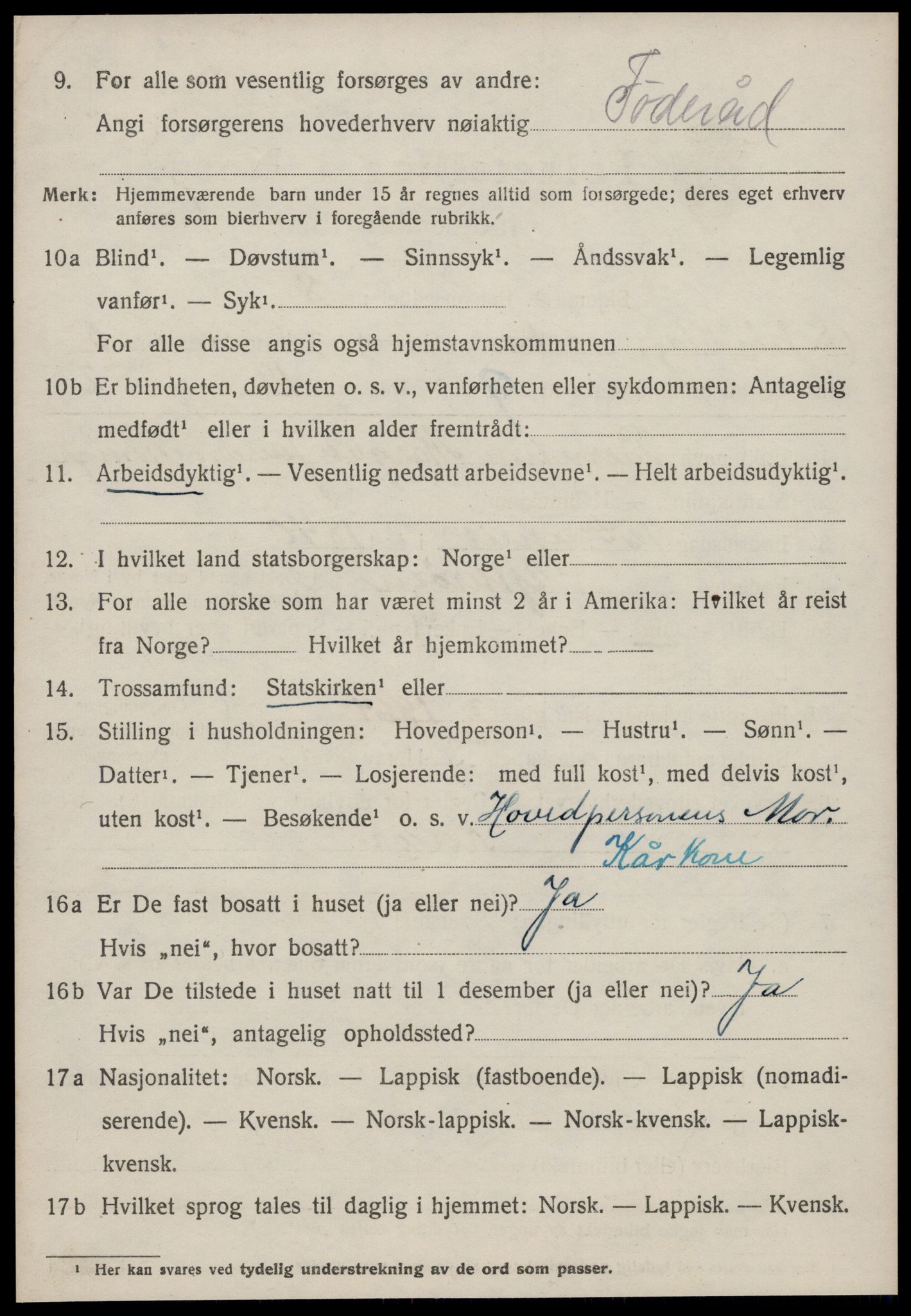 SAT, Folketelling 1920 for 1630 Å herred, 1920, s. 2349