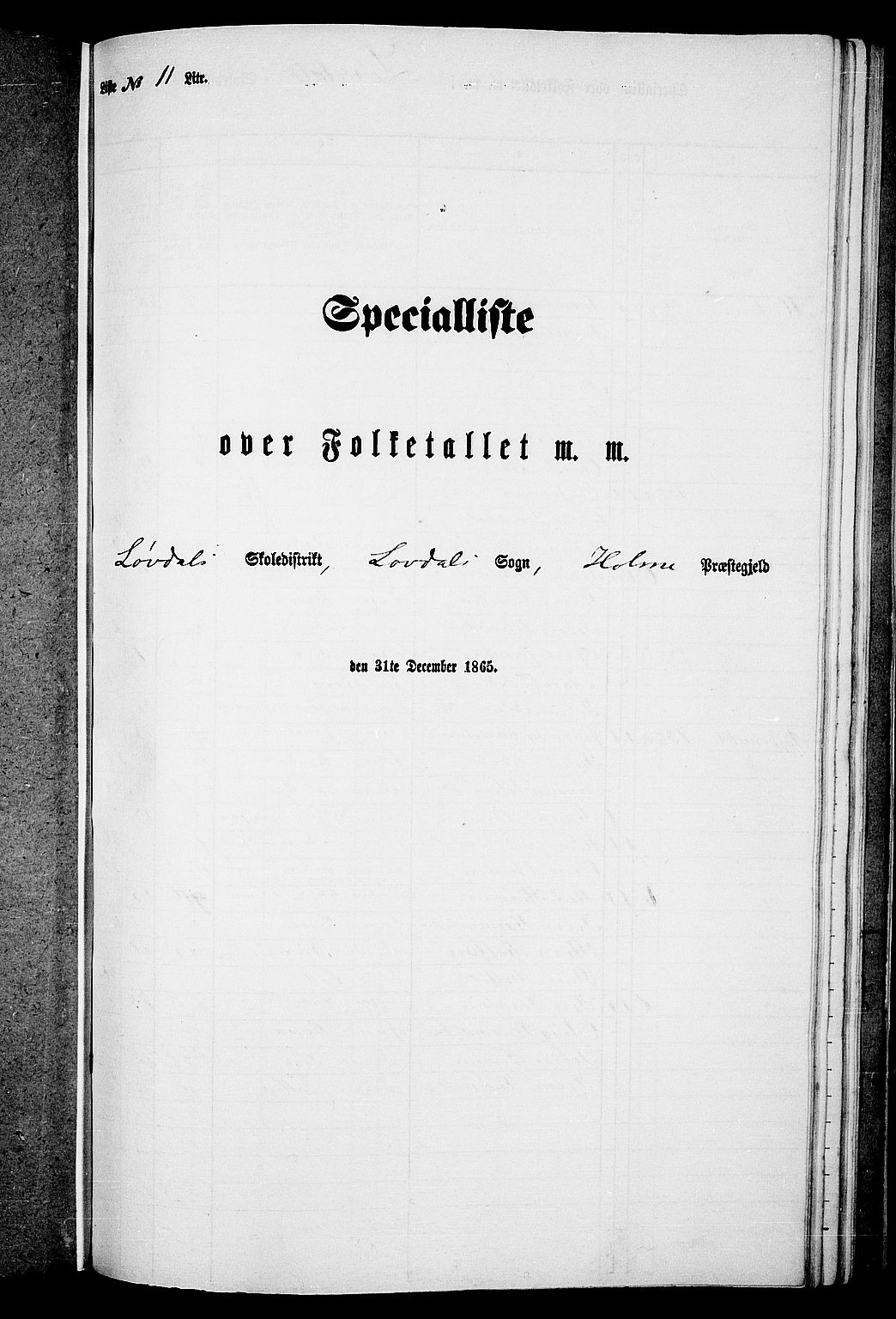 RA, Folketelling 1865 for 1020P Holum prestegjeld, 1865, s. 136