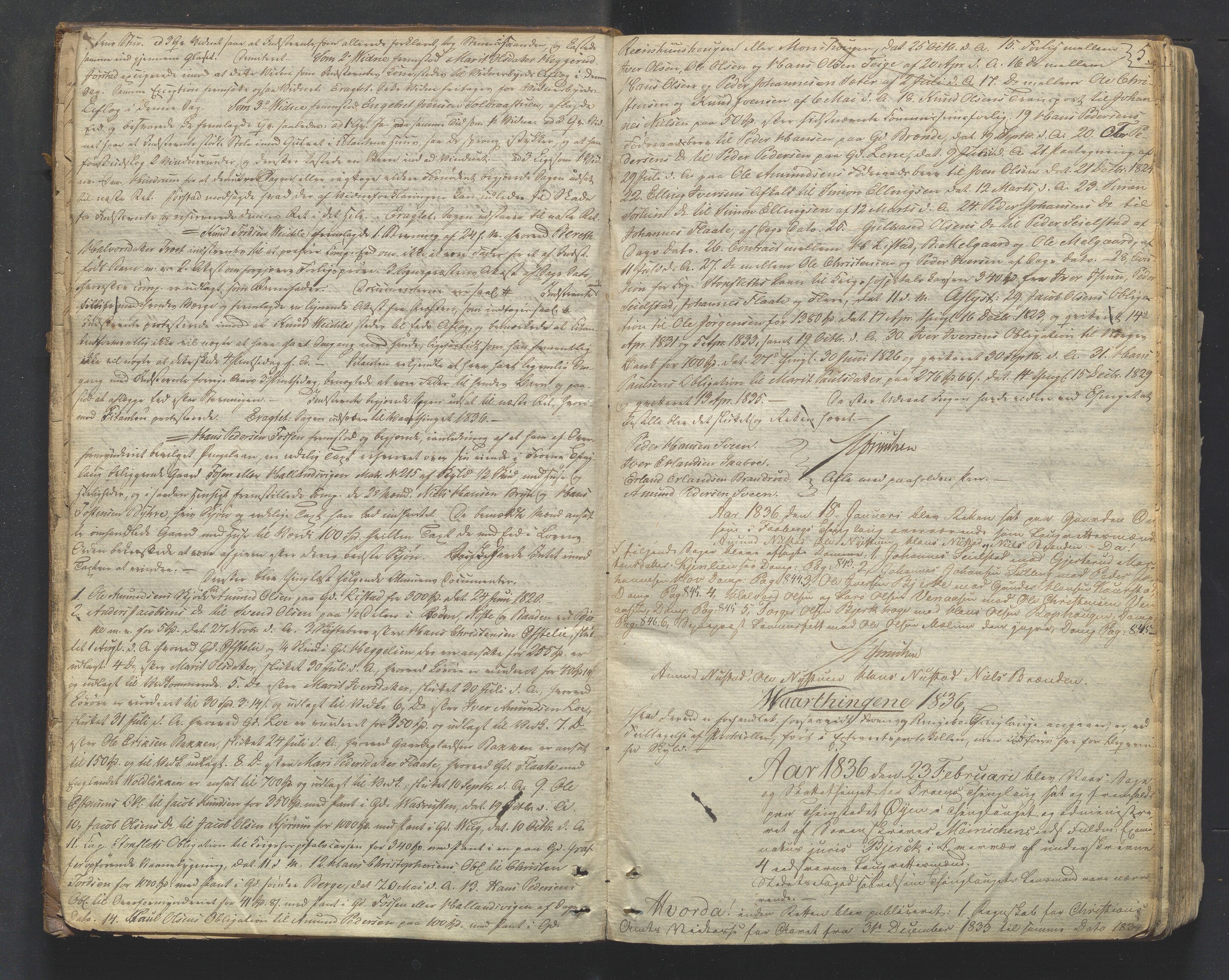 Mellom-Gudbrandsdal sorenskriveri, AV/SAH-TING-038/G/Gb/L0001: Tingbok, 1835-1849, s. 4b-5a
