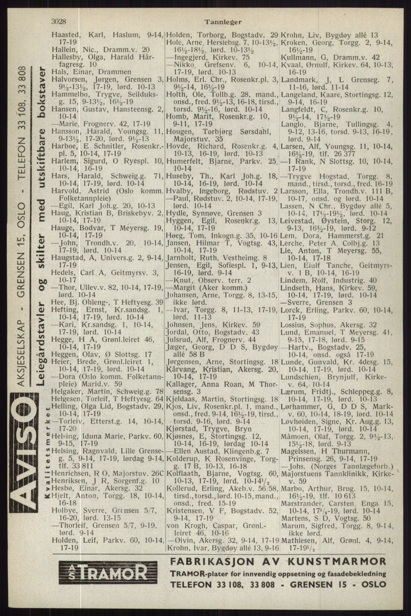 Kristiania/Oslo adressebok, PUBL/-, 1944, s. 3028