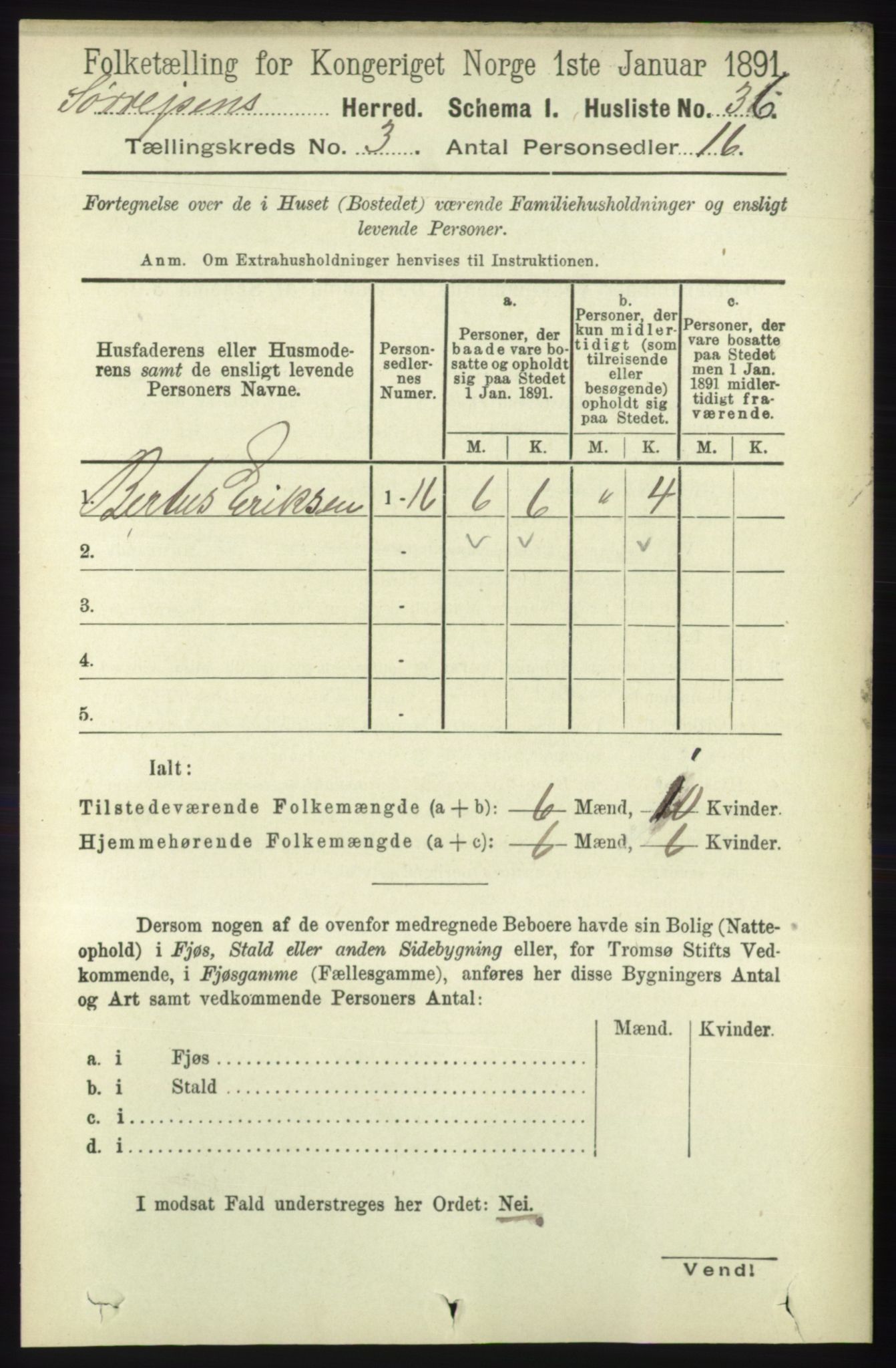 RA, Folketelling 1891 for 1925 Sørreisa herred, 1891, s. 679