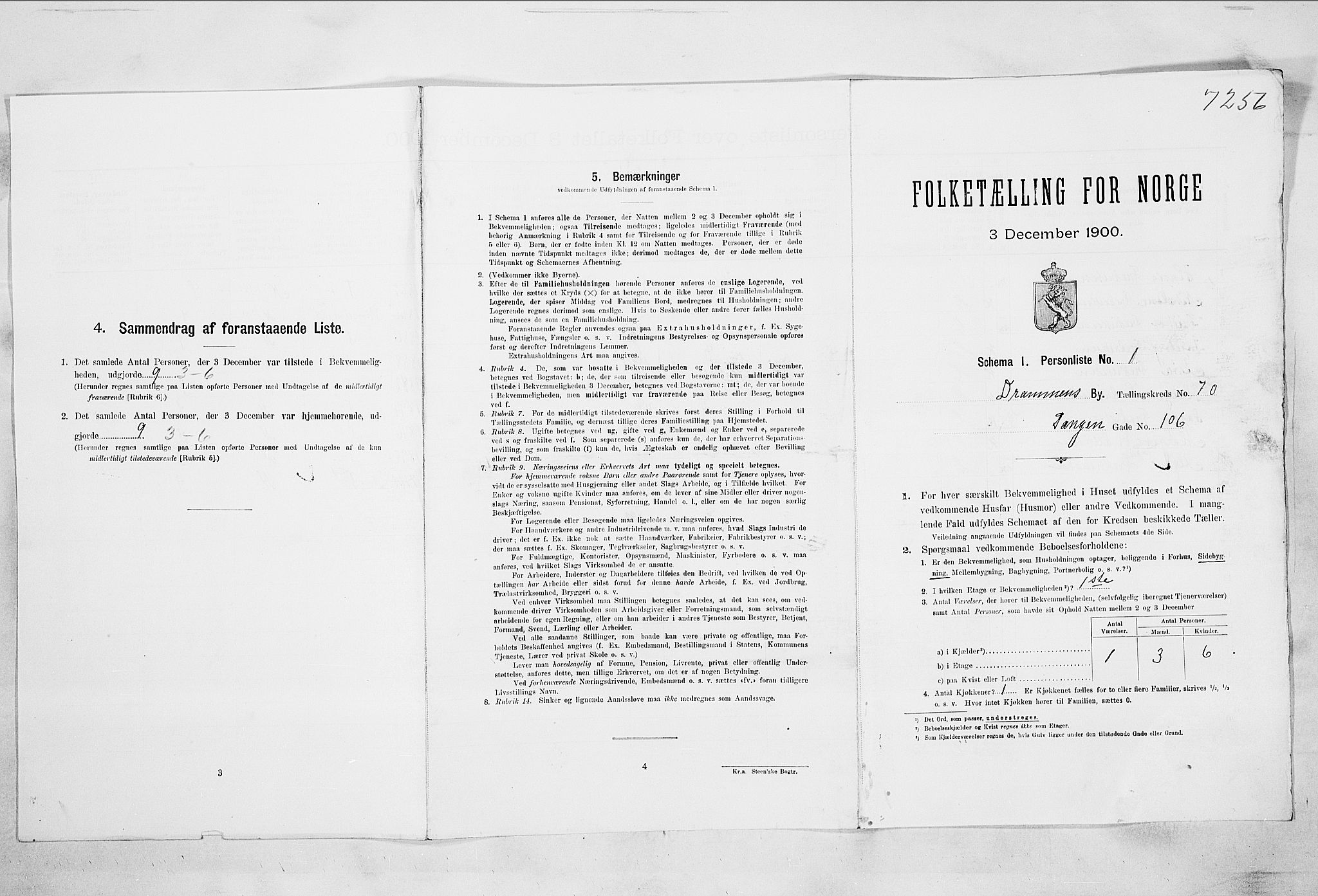 RA, Folketelling 1900 for 0602 Drammen kjøpstad, 1900, s. 12147