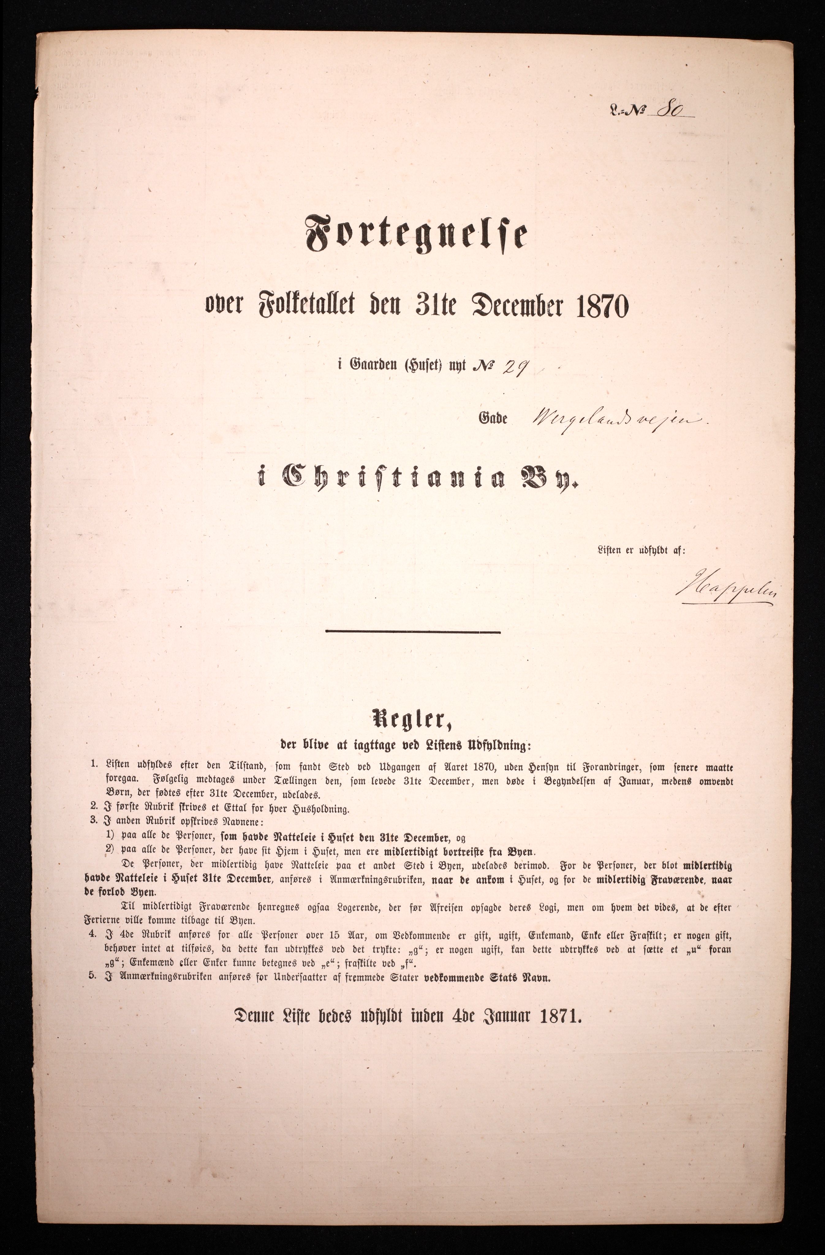 RA, Folketelling 1870 for 0301 Kristiania kjøpstad, 1870, s. 4637