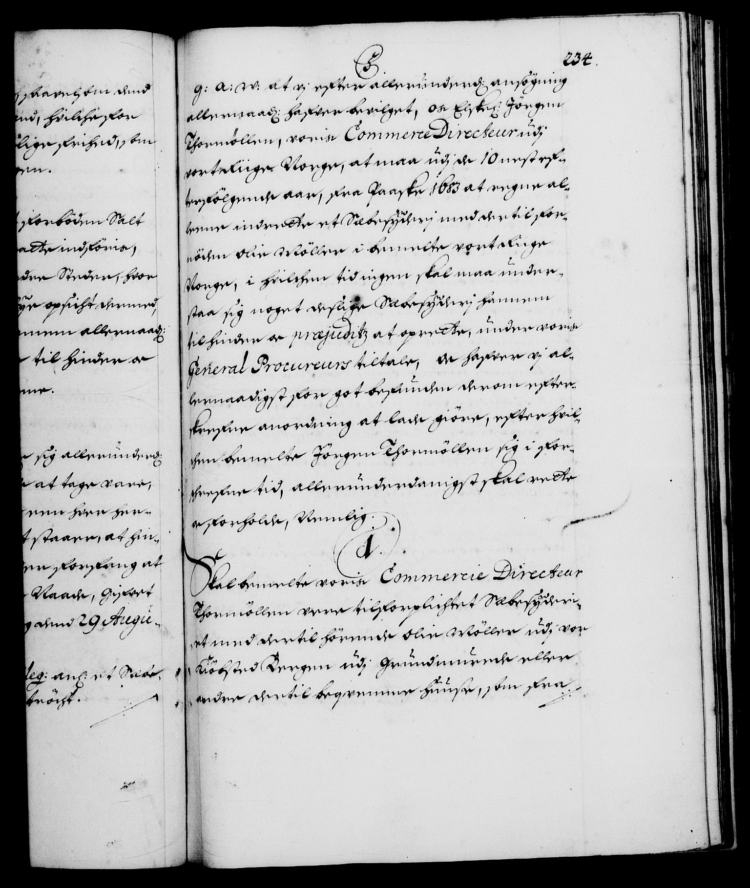 Danske Kanselli 1572-1799, AV/RA-EA-3023/F/Fc/Fca/Fcaa/L0013: Norske registre (mikrofilm), 1681-1684, s. 234a