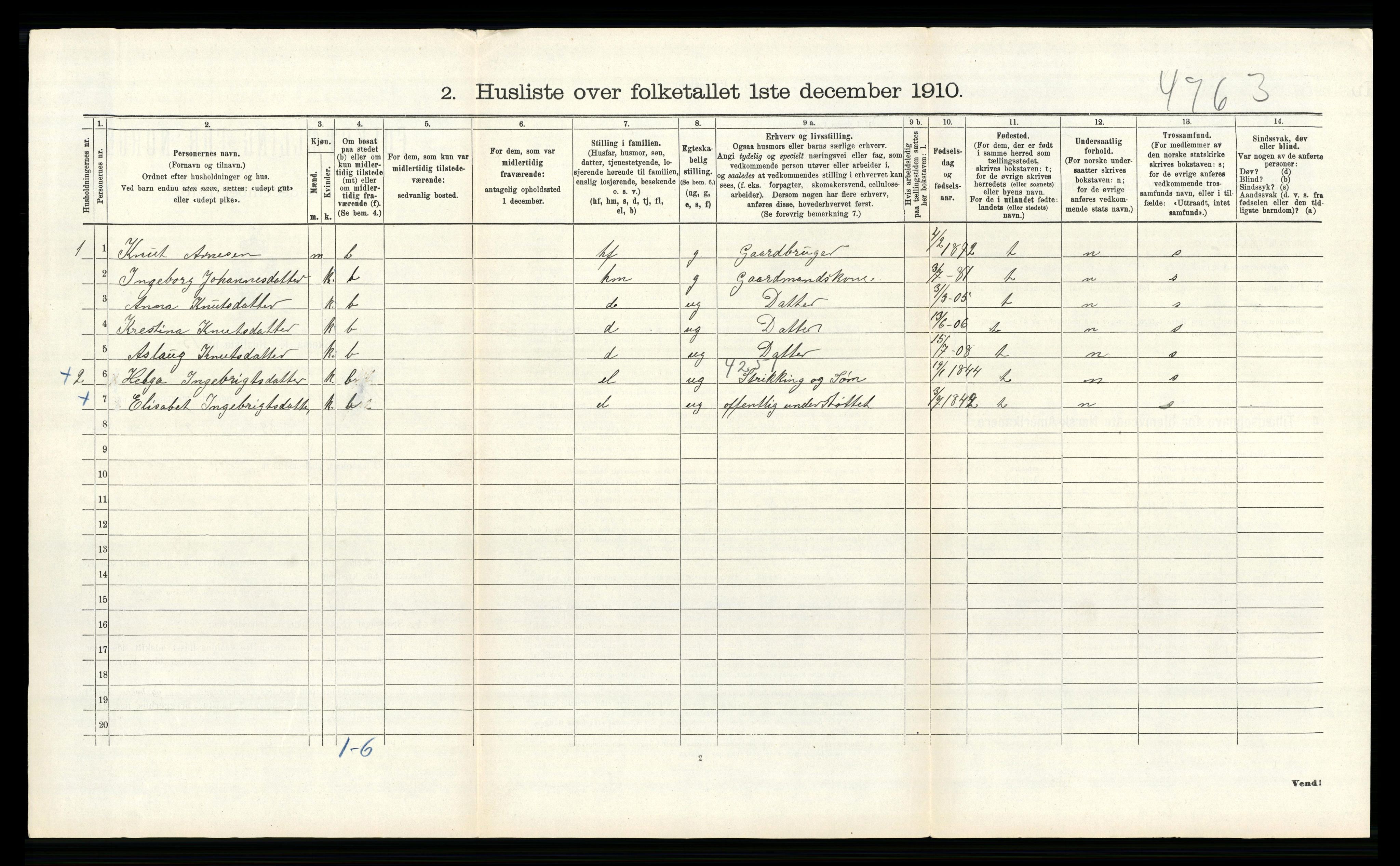 RA, Folketelling 1910 for 1257 Alversund herred, 1910, s. 529