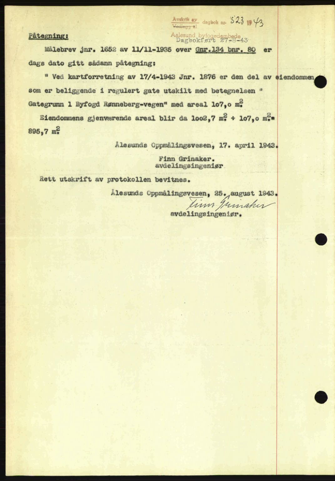 Ålesund byfogd, AV/SAT-A-4384: Pantebok nr. 34 I, 1936-1938, Dagboknr: 156/1936