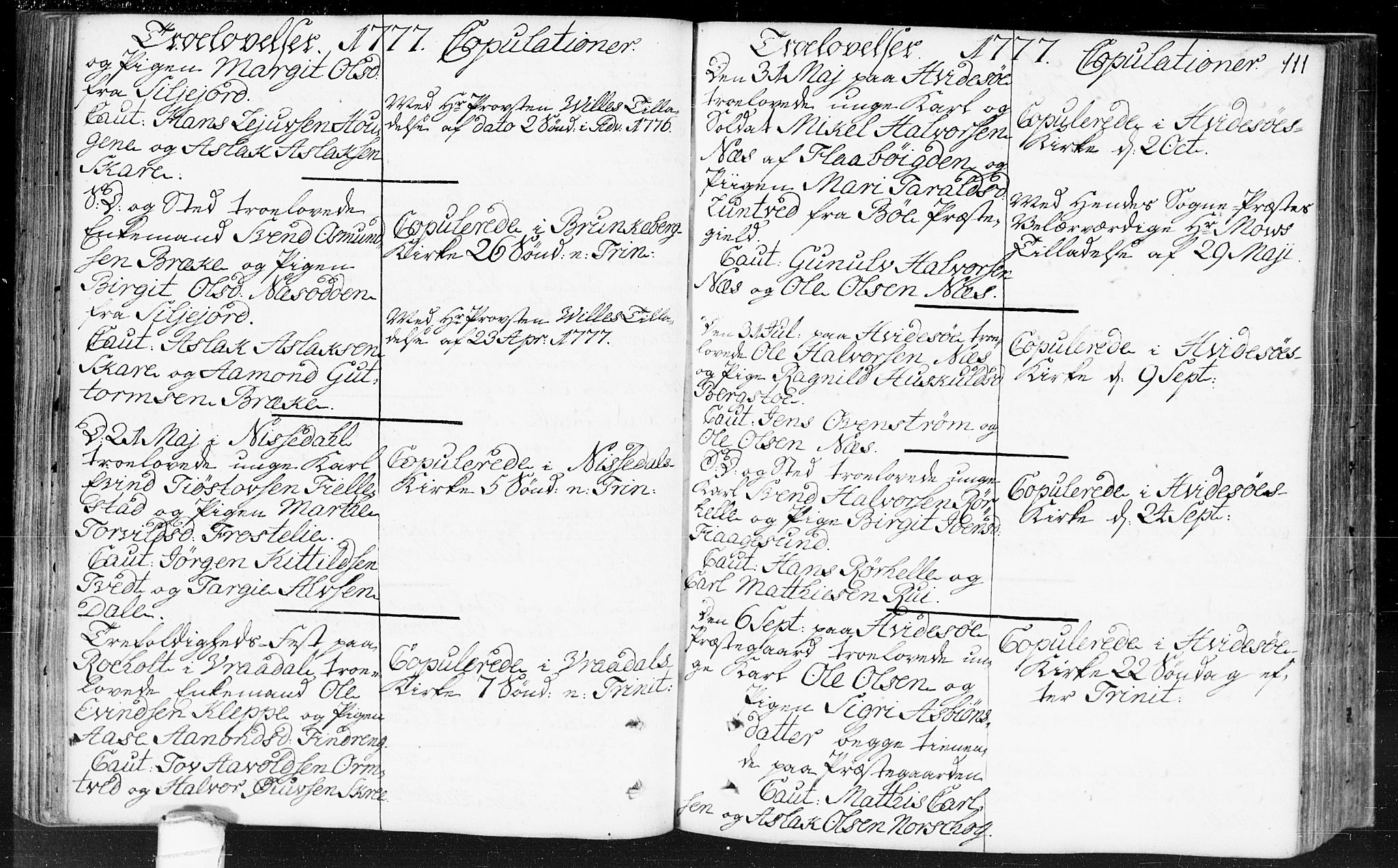 Kviteseid kirkebøker, SAKO/A-276/F/Fa/L0002: Ministerialbok nr. I 2, 1773-1786, s. 111