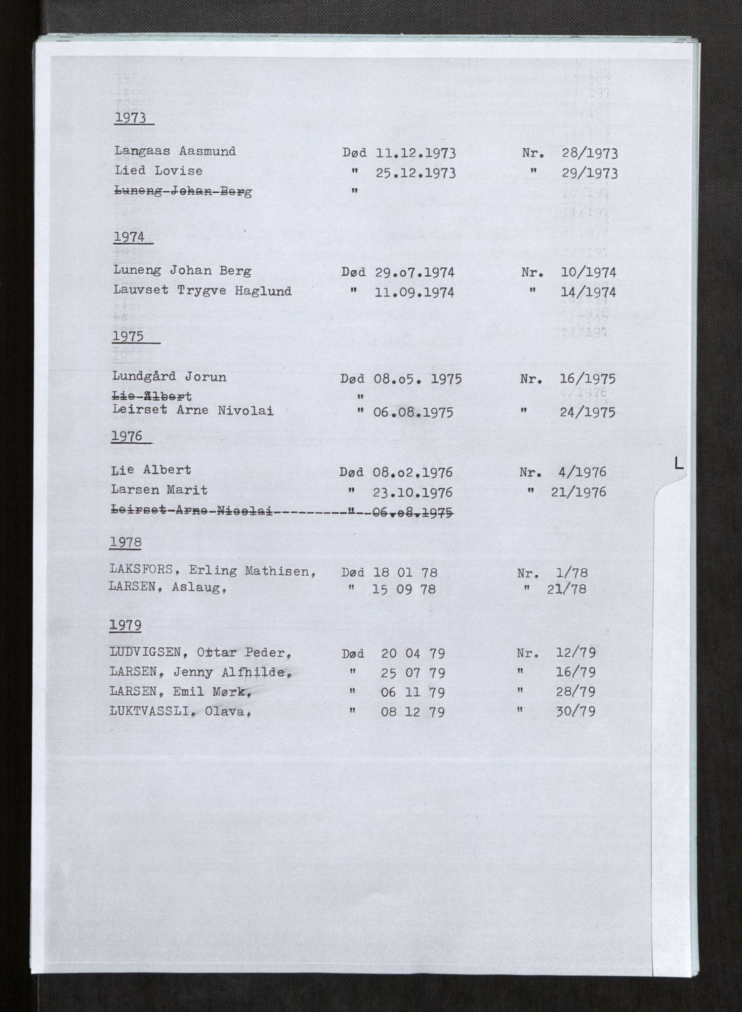 Vefsn lensmannskontor, SAT/A-5714/4/Gh/L0001: Dødsfallprotokoll, 1973-1990, s. 113