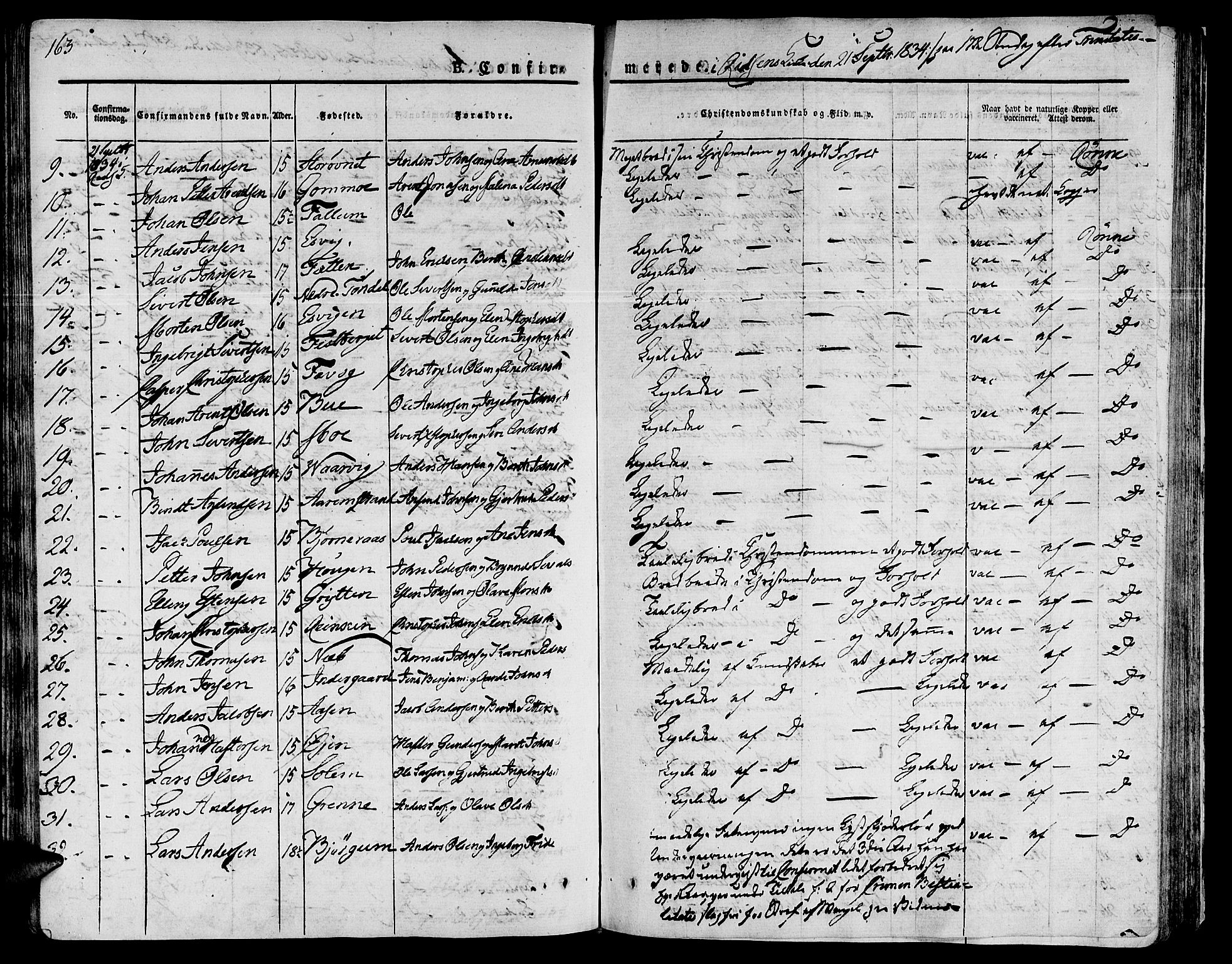 Ministerialprotokoller, klokkerbøker og fødselsregistre - Sør-Trøndelag, SAT/A-1456/646/L0609: Ministerialbok nr. 646A07, 1826-1838, s. 163
