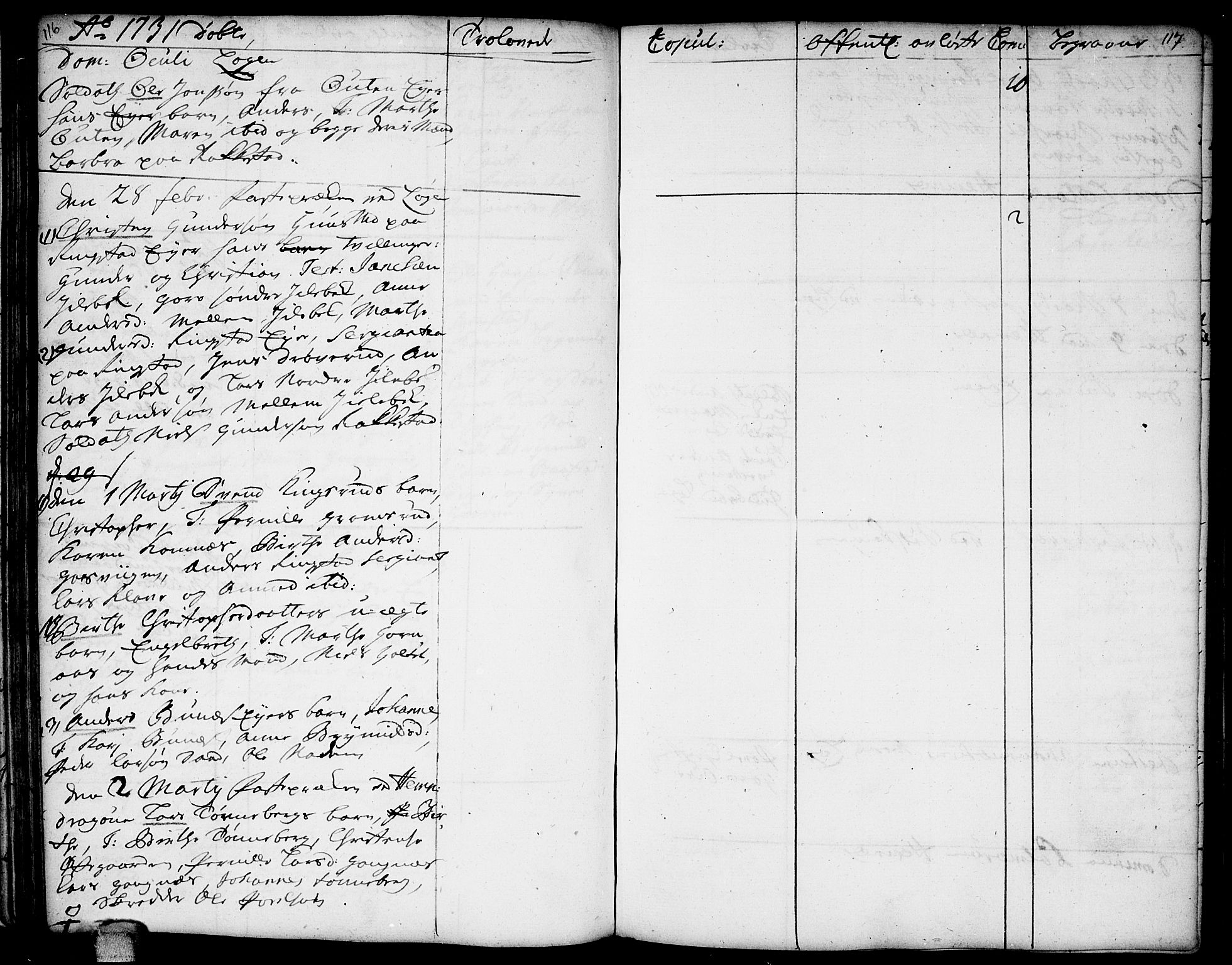Høland prestekontor Kirkebøker, AV/SAO-A-10346a/F/Fa/L0002: Ministerialbok nr. I 2, 1728-1738, s. 116-117