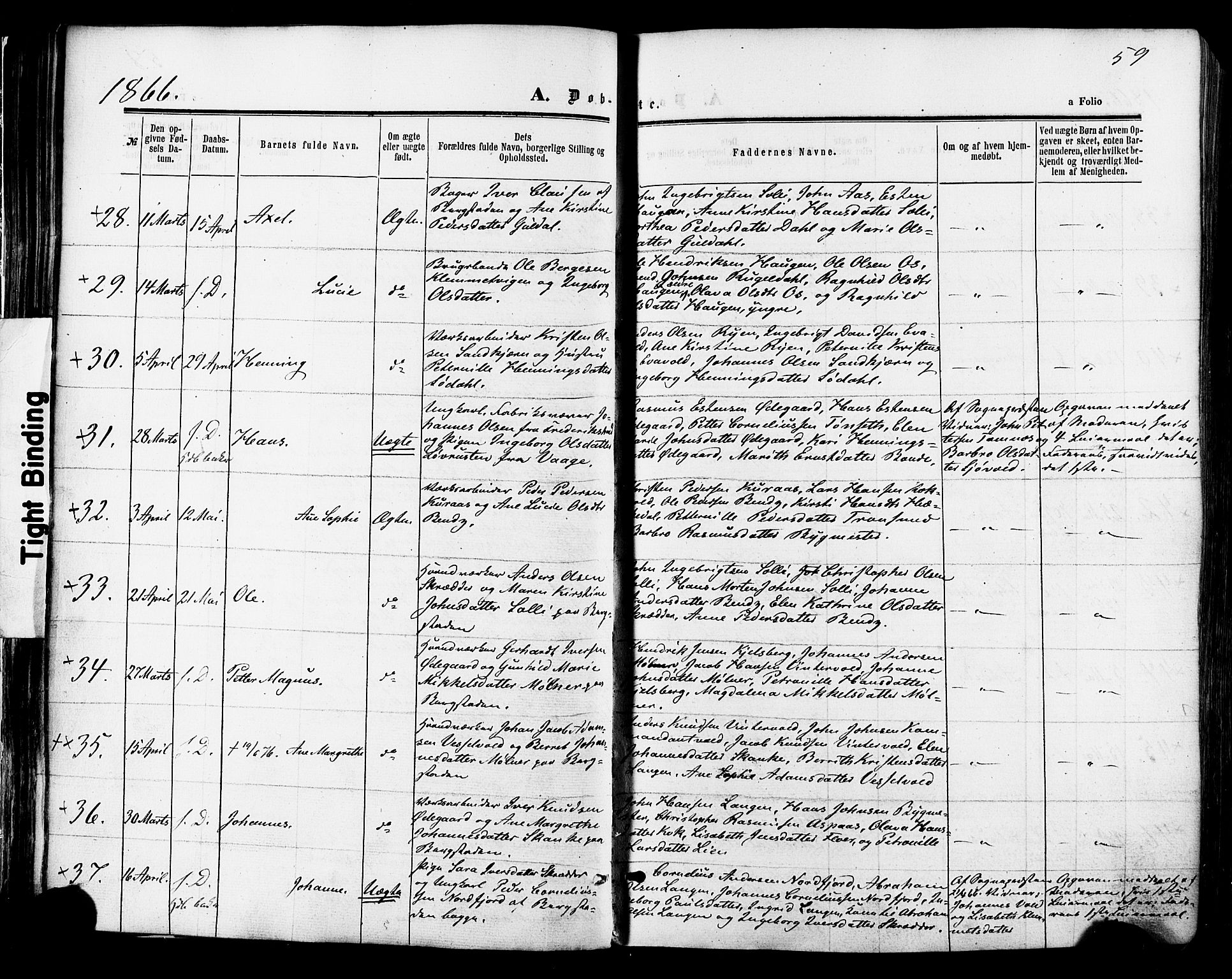 Ministerialprotokoller, klokkerbøker og fødselsregistre - Sør-Trøndelag, AV/SAT-A-1456/681/L0932: Ministerialbok nr. 681A10, 1860-1878, s. 59