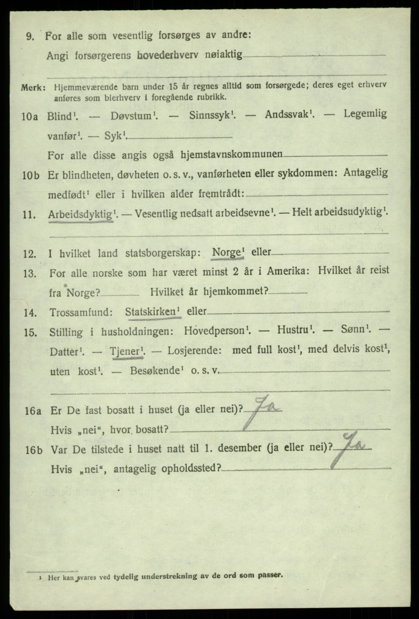 SAB, Folketelling 1920 for 1245 Sund herred, 1920, s. 2852