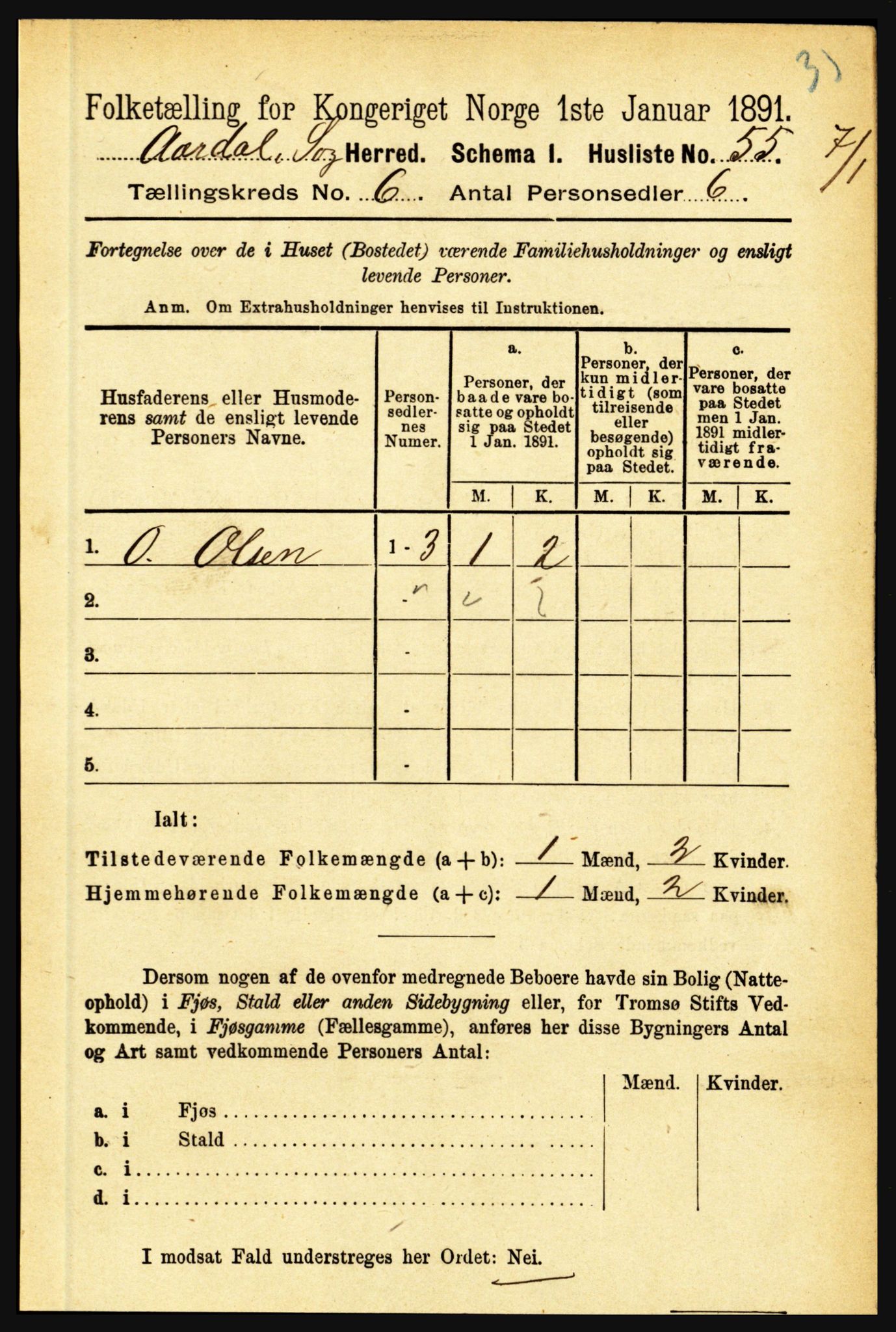 RA, Folketelling 1891 for 1424 Årdal herred, 1891, s. 1102