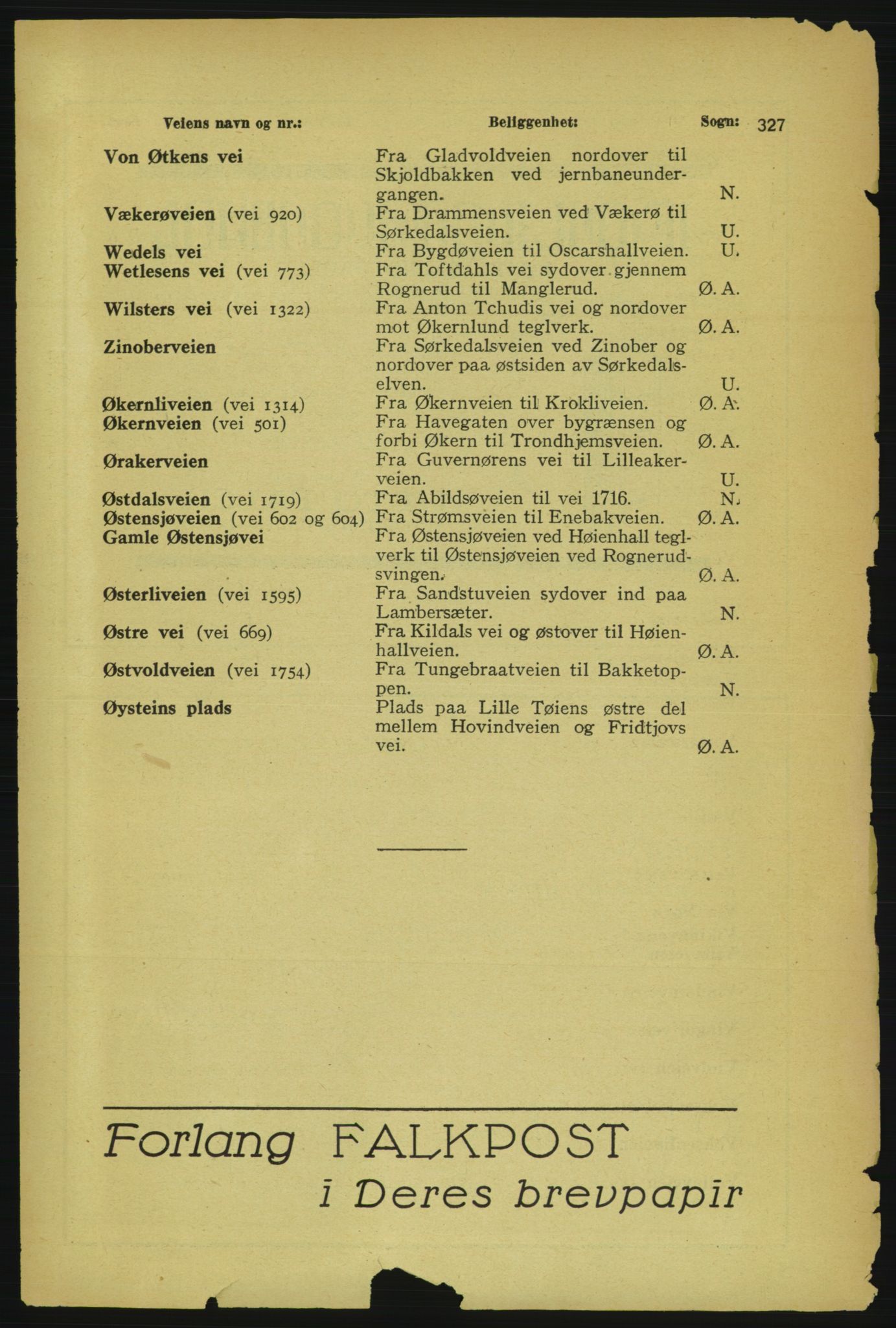 Aker adressebok/adressekalender, PUBL/001/A/004: Aker adressebok, 1929, s. 327