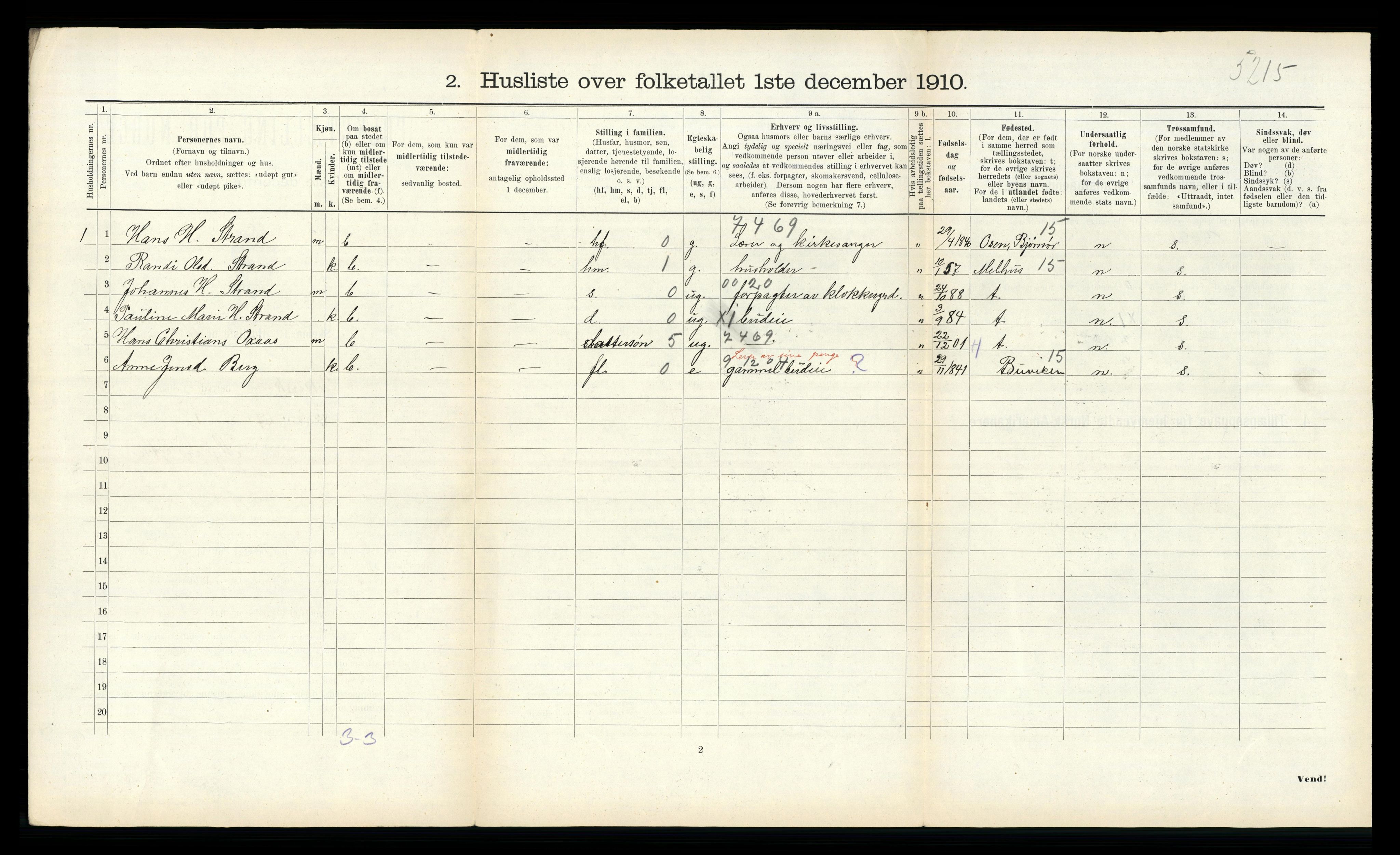 RA, Folketelling 1910 for 1718 Leksvik herred, 1910, s. 587