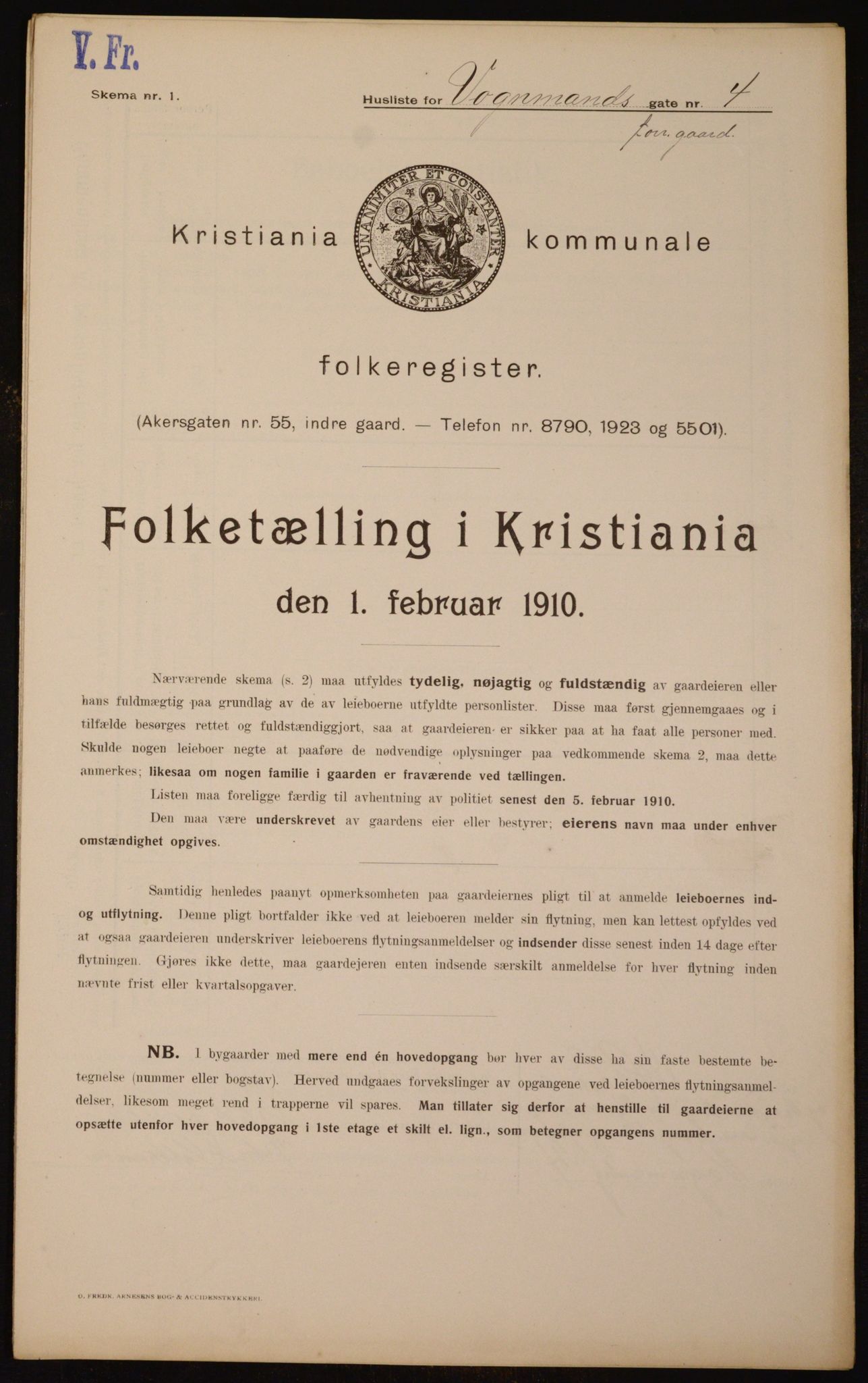 OBA, Kommunal folketelling 1.2.1910 for Kristiania, 1910, s. 117735