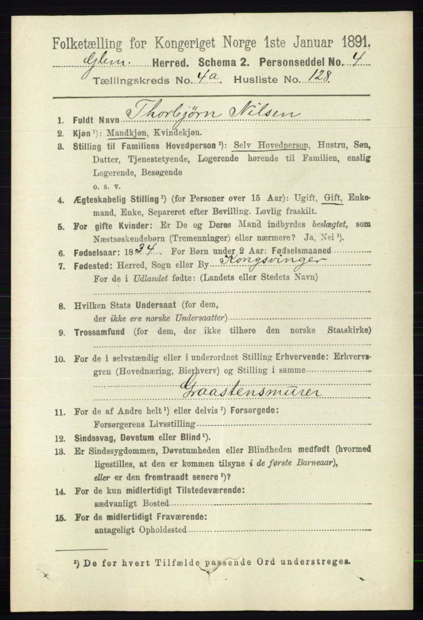 RA, Folketelling 1891 for 0132 Glemmen herred, 1891, s. 4730