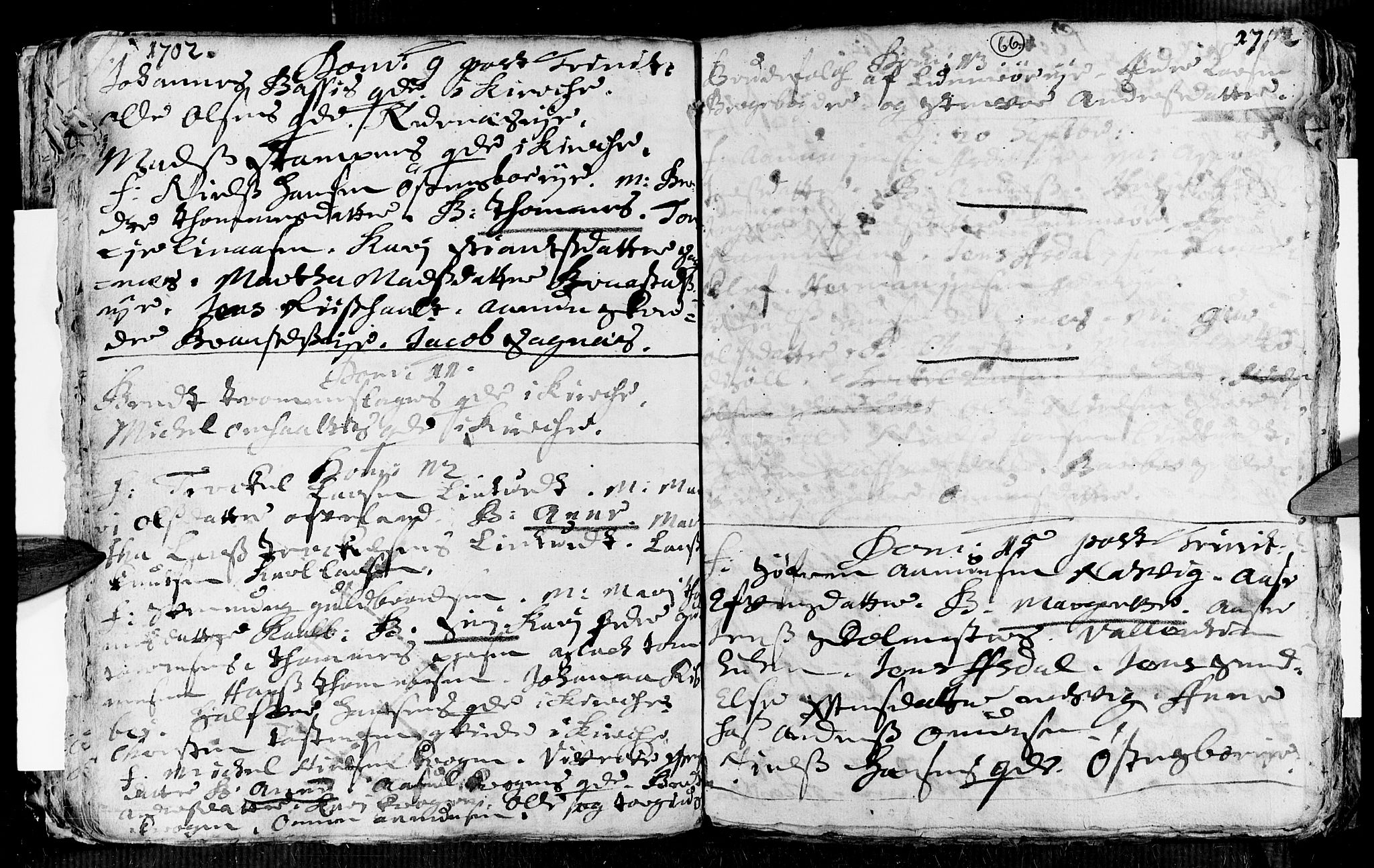 Øyestad sokneprestkontor, AV/SAK-1111-0049/F/Fa/L0002: Ministerialbok nr. A 2, 1692-1722, s. 66