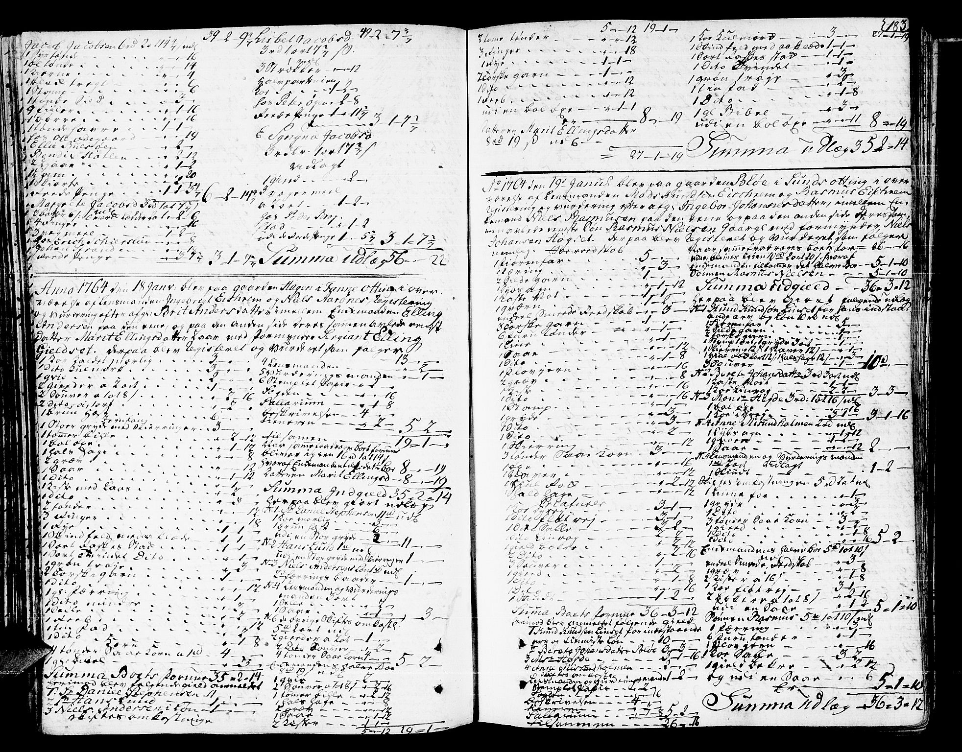 Romsdal sorenskriveri, AV/SAT-A-4149/1/3/3A/L0009: Skifteprotokoll, 1761-1773, s. 182b-183a