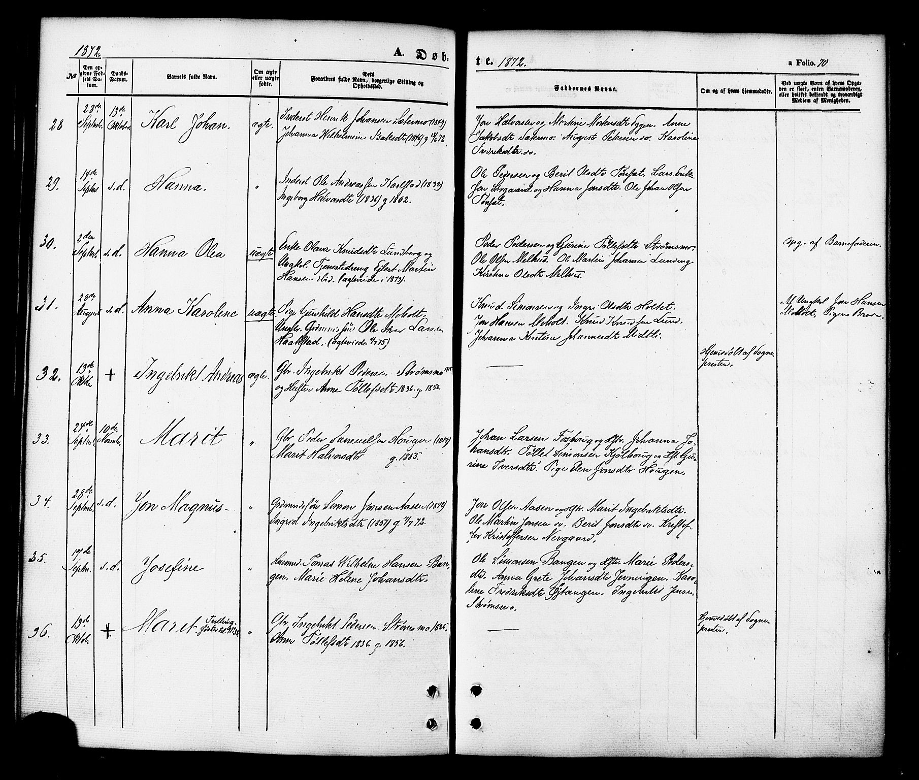 Målselv sokneprestembete, AV/SATØ-S-1311/G/Ga/Gaa/L0008kirke: Ministerialbok nr. 8, 1851-1877, s. 70