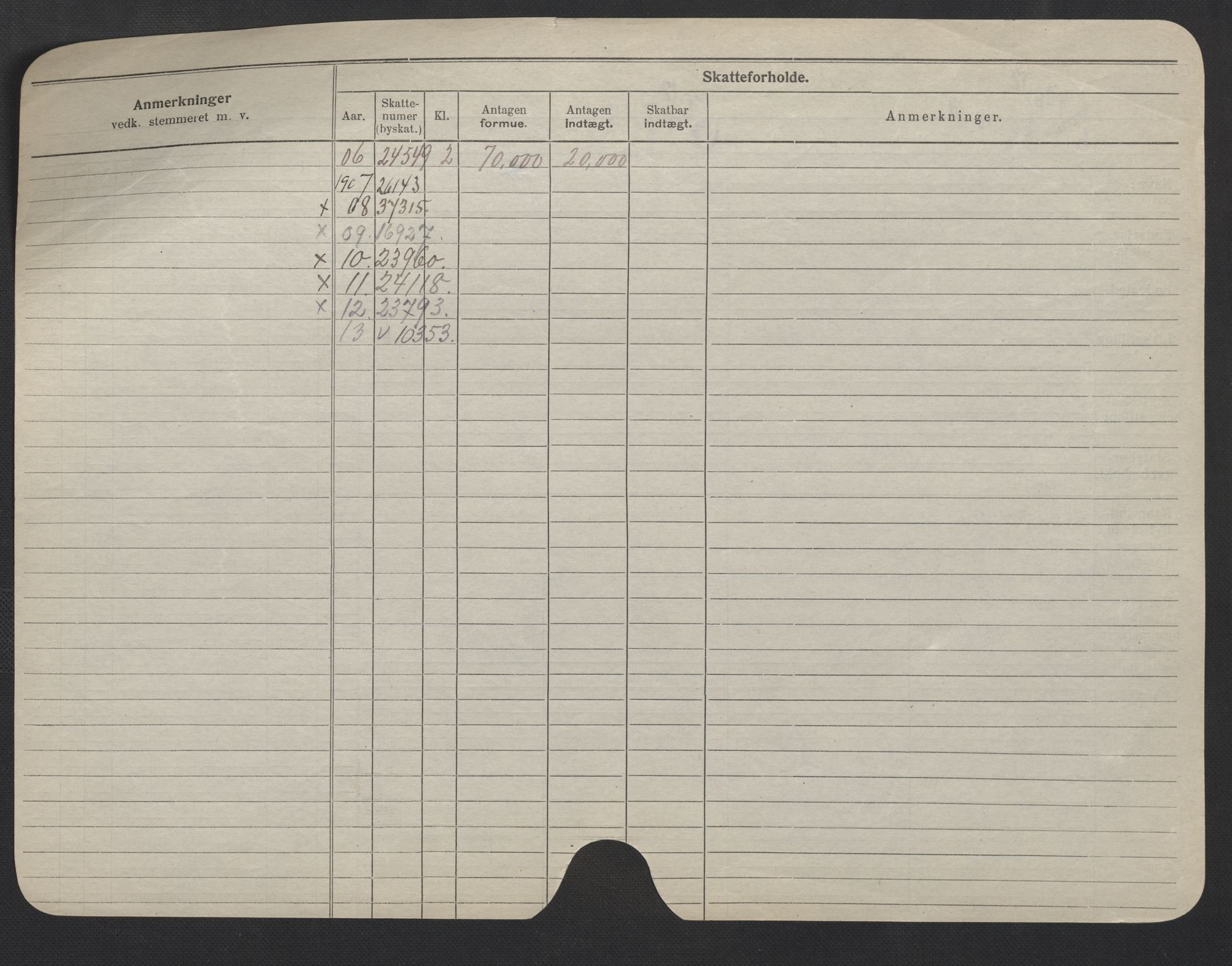Oslo folkeregister, Registerkort, SAO/A-11715/F/Fa/Fac/L0006: Menn, 1906-1914, s. 176b