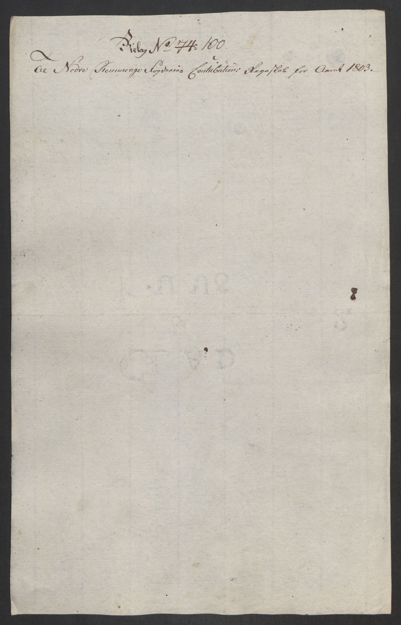 Rentekammeret inntil 1814, Reviderte regnskaper, Fogderegnskap, RA/EA-4092/R11/L0679: Fogderegnskap Nedre Romerike, 1803, s. 274