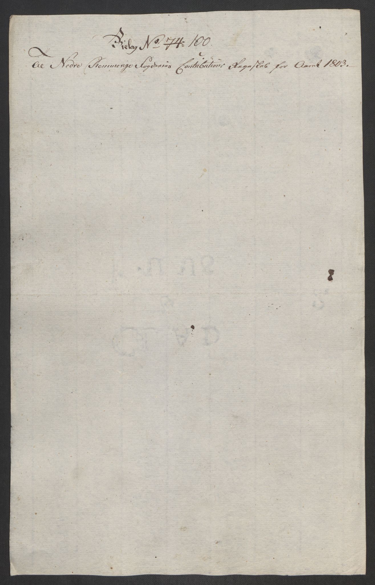 Rentekammeret inntil 1814, Reviderte regnskaper, Fogderegnskap, AV/RA-EA-4092/R11/L0679: Fogderegnskap Nedre Romerike, 1803, s. 274