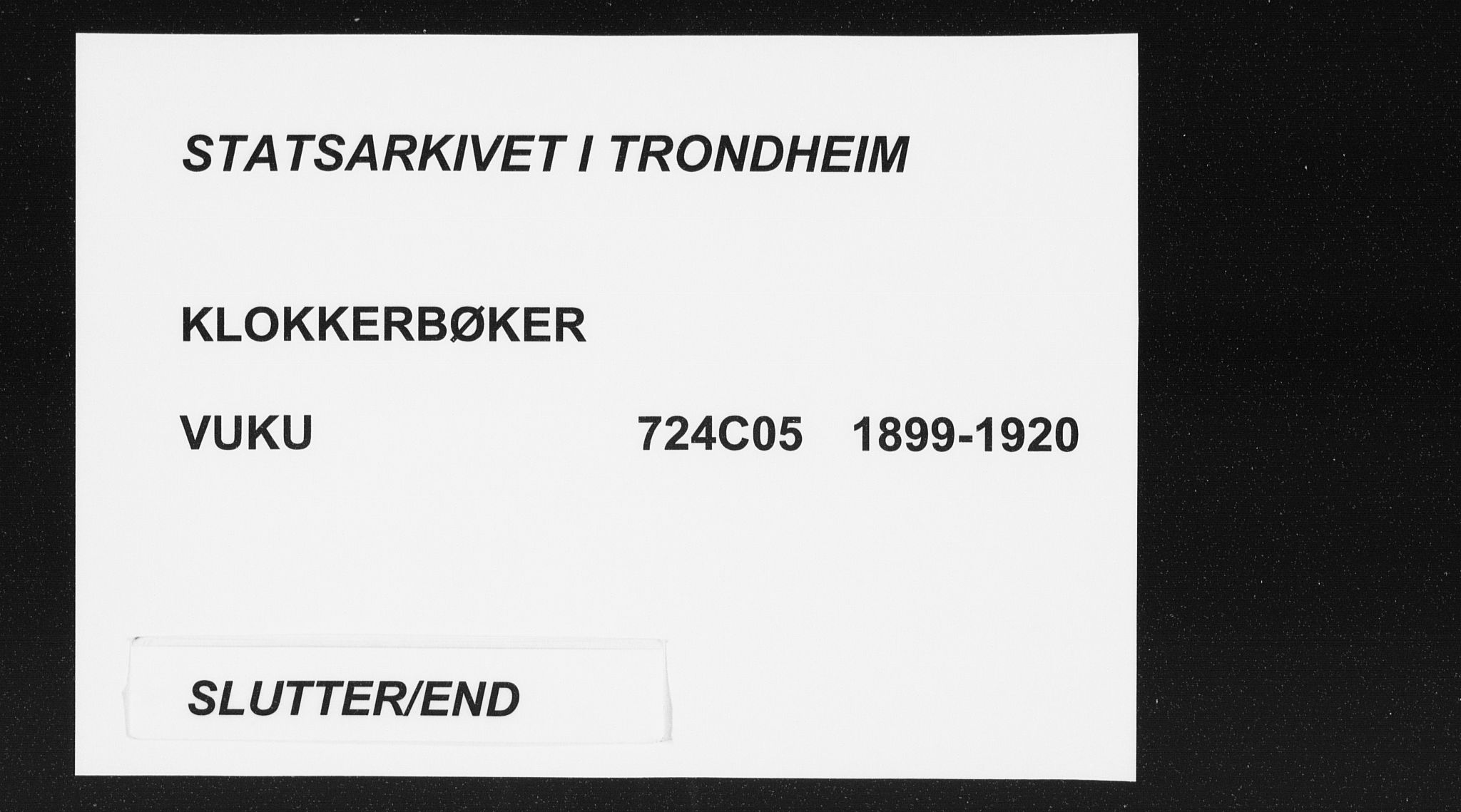 Ministerialprotokoller, klokkerbøker og fødselsregistre - Nord-Trøndelag, SAT/A-1458/724/L0269: Klokkerbok nr. 724C05, 1899-1920