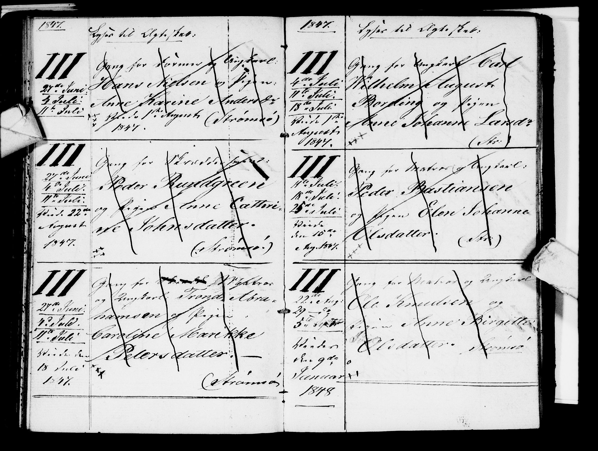 Strømsø kirkebøker, AV/SAKO-A-246/H/Ha/L0001: Lysningsprotokoll nr. 1, 1836-1850