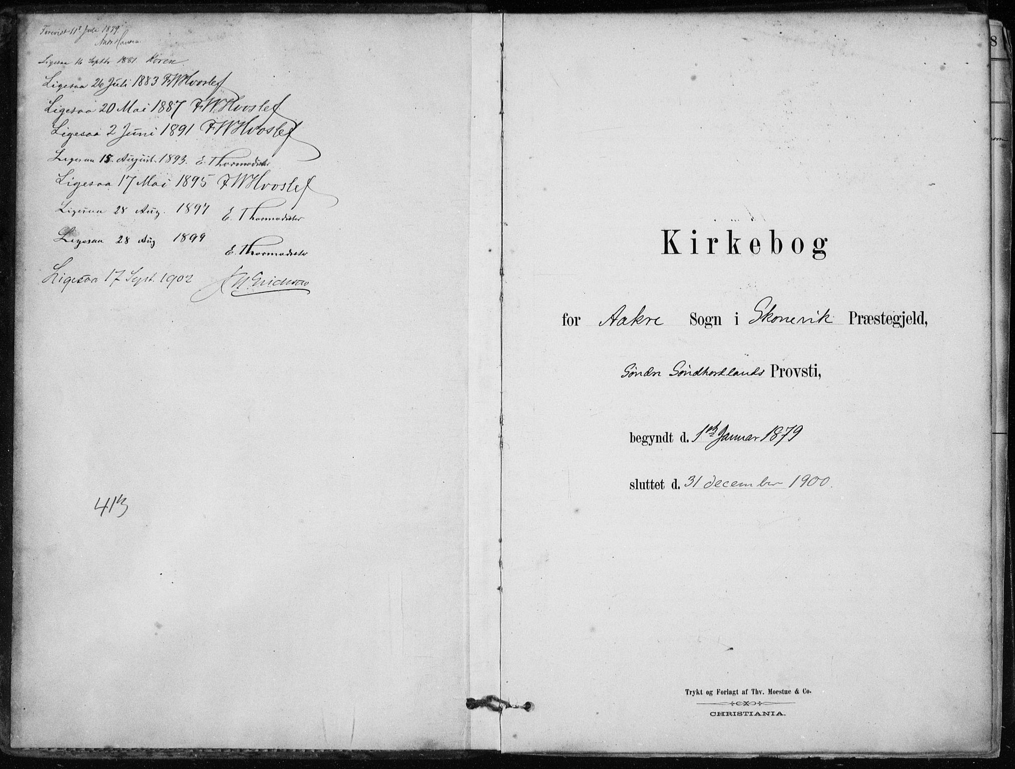 Skånevik sokneprestembete, SAB/A-77801/H/Haa: Ministerialbok nr. E  1, 1879-1901
