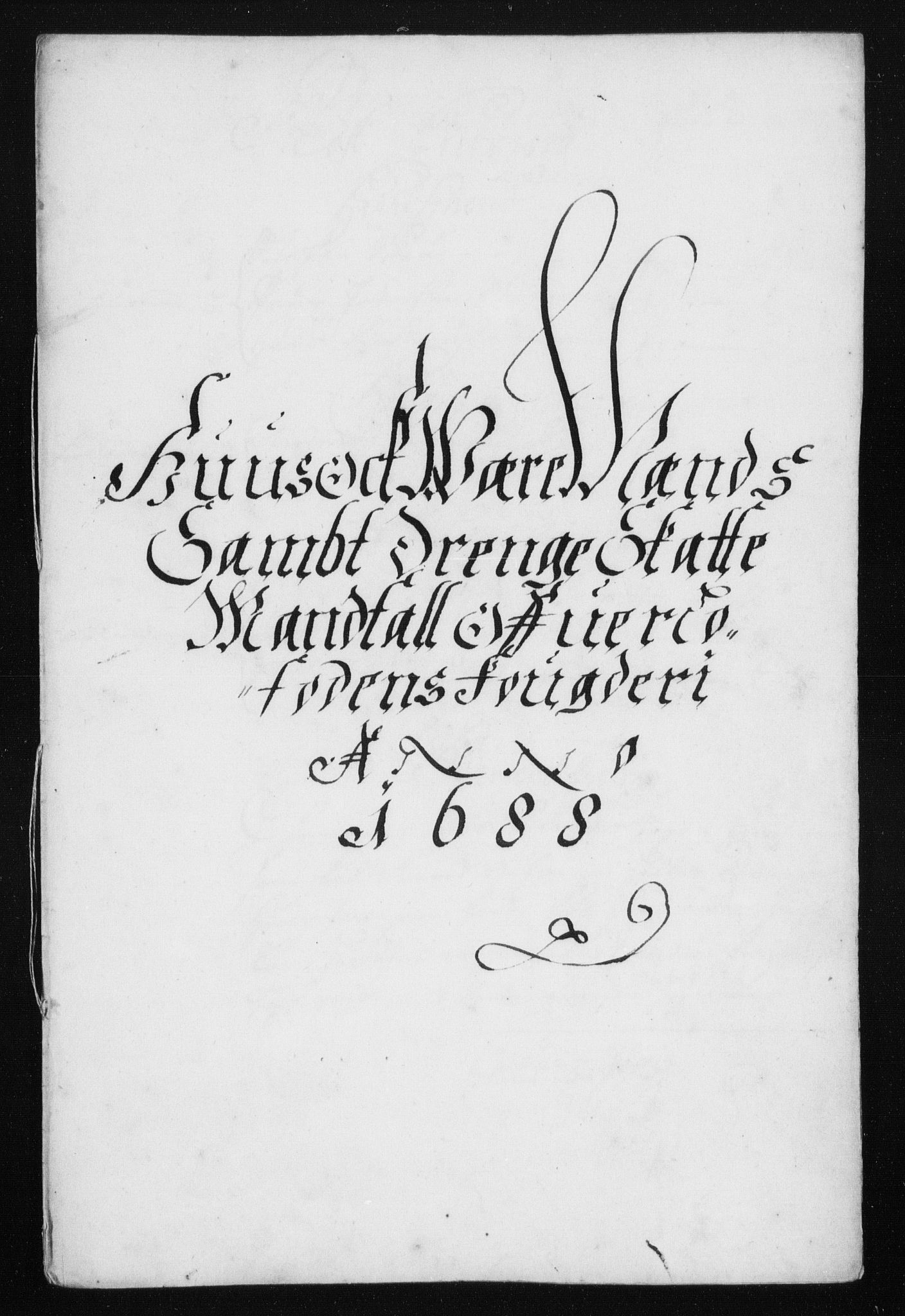 Rentekammeret inntil 1814, Reviderte regnskaper, Stiftamtstueregnskaper, Trondheim stiftamt og Nordland amt, AV/RA-EA-6044/R/Rh/L0011: Nordland amt, 1688