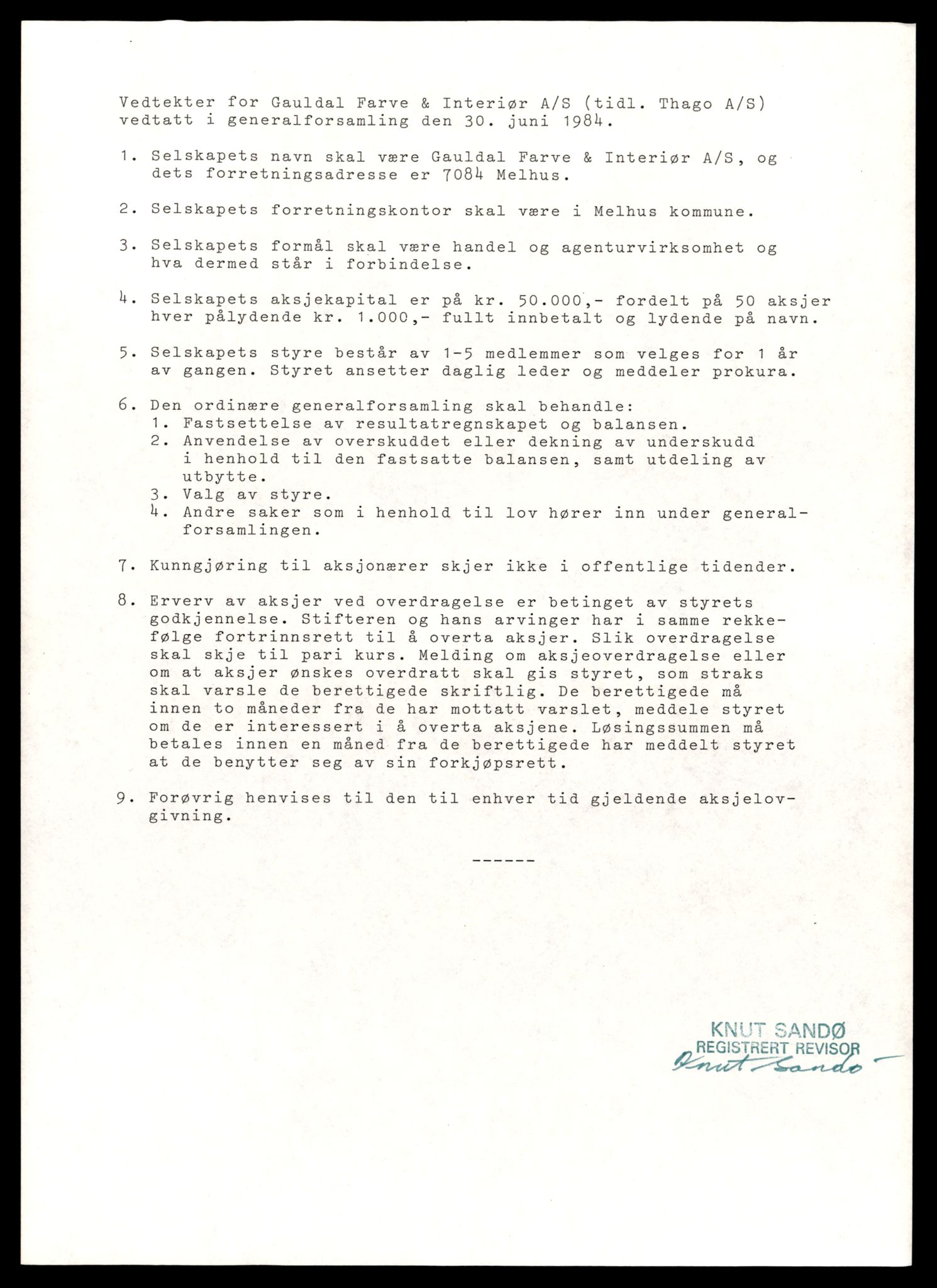 Gauldal sorenskriveri, AV/SAT-A-0014/2/J/Jd/Jde/L0008: Bilag, 1984, s. 13