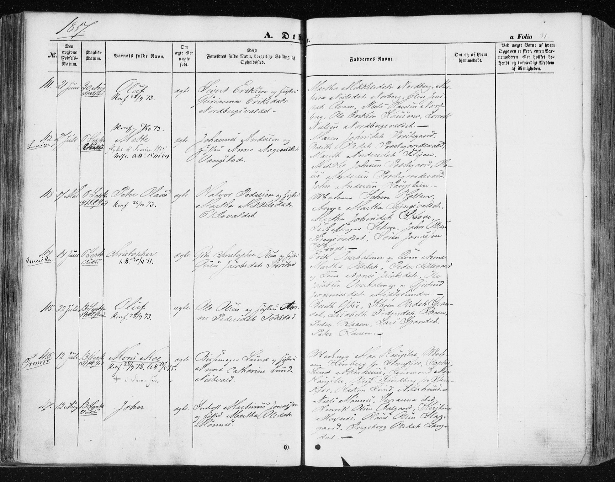 Ministerialprotokoller, klokkerbøker og fødselsregistre - Nord-Trøndelag, AV/SAT-A-1458/723/L0240: Ministerialbok nr. 723A09, 1852-1860, s. 81