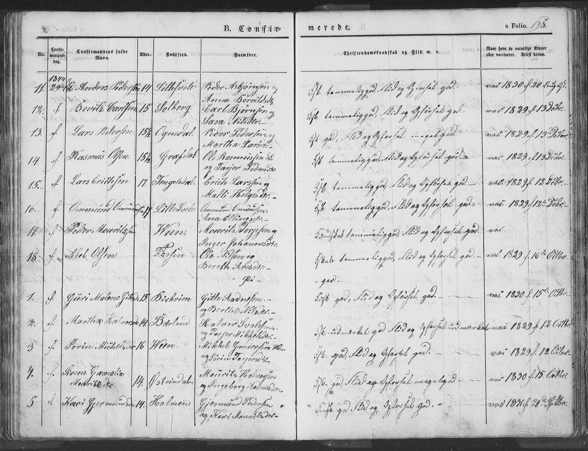 Helleland sokneprestkontor, SAST/A-101810: Ministerialbok nr. A 6.1, 1834-1863, s. 195