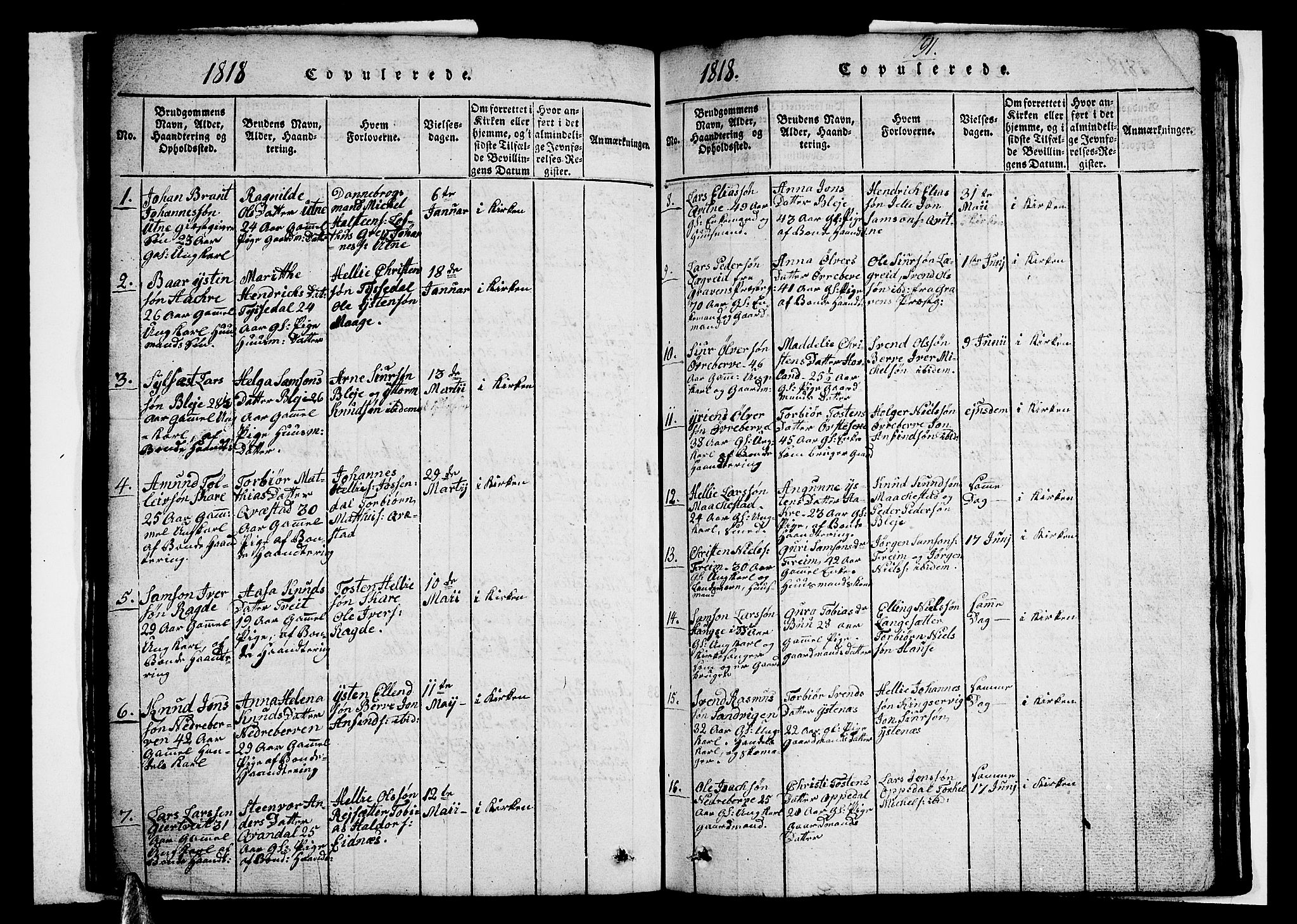 Ullensvang sokneprestembete, SAB/A-78701/H/Hab: Klokkerbok nr. A 3, 1817-1825, s. 191